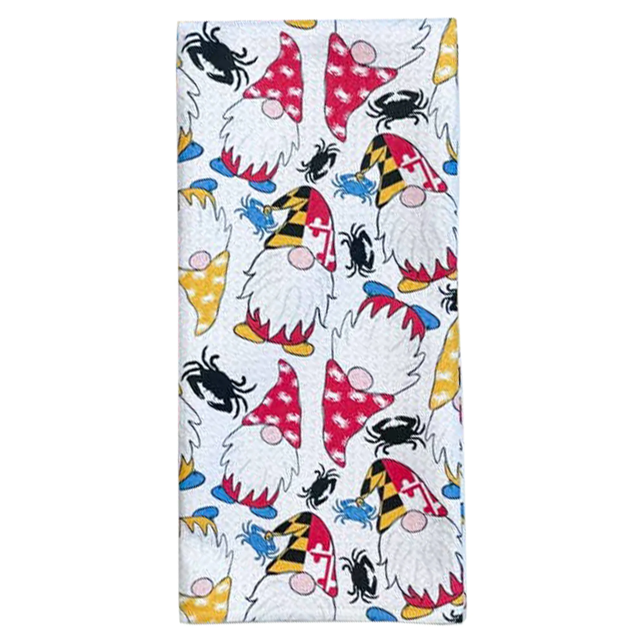 Maryland Flag Gnome Full Print Kitchen Towel