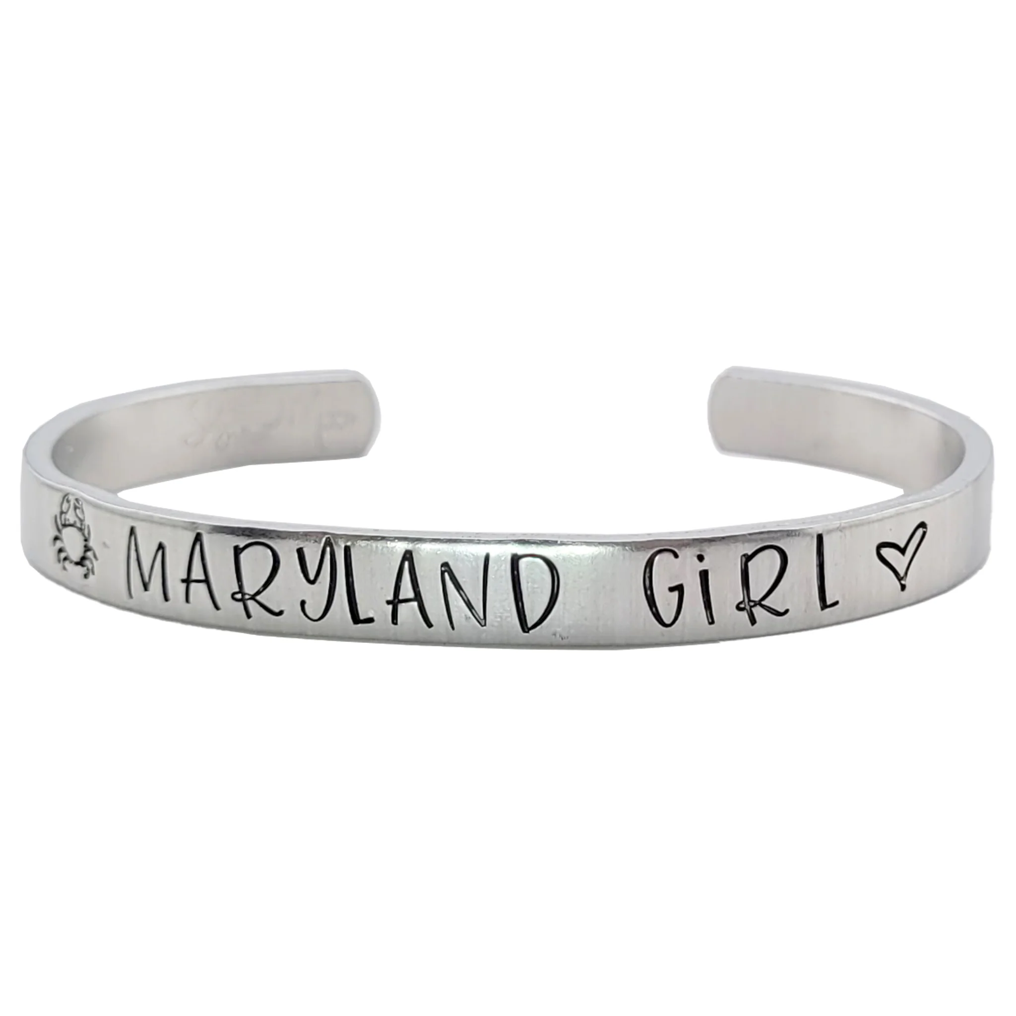 Maryland Girl Hand Stamped Cuff Bracelet - Image 3