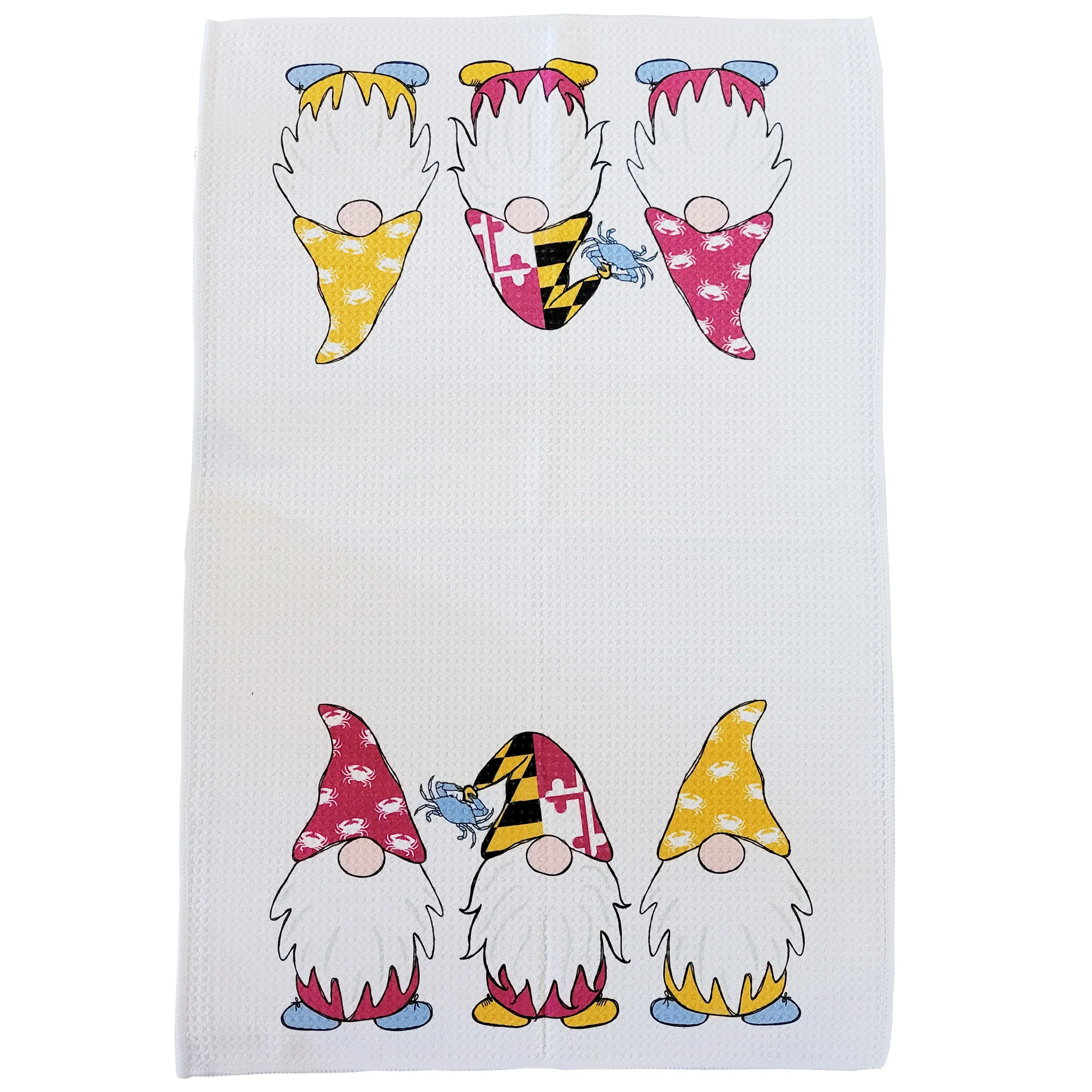 Maryland Flag Gnome Friends Kitchen Towel - Image 2
