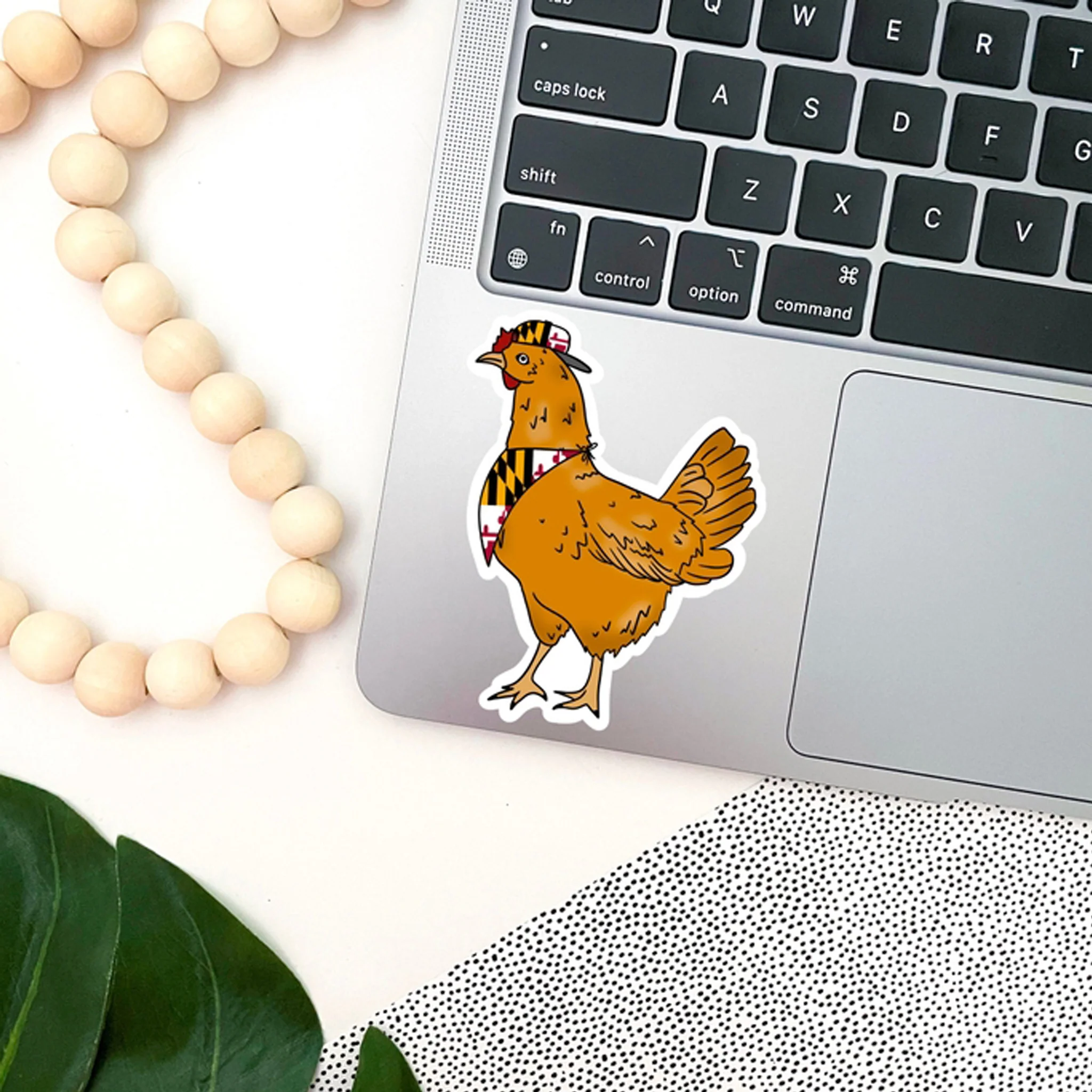 Maryland Hipster Chicken Vinyl Sticker - Image 2