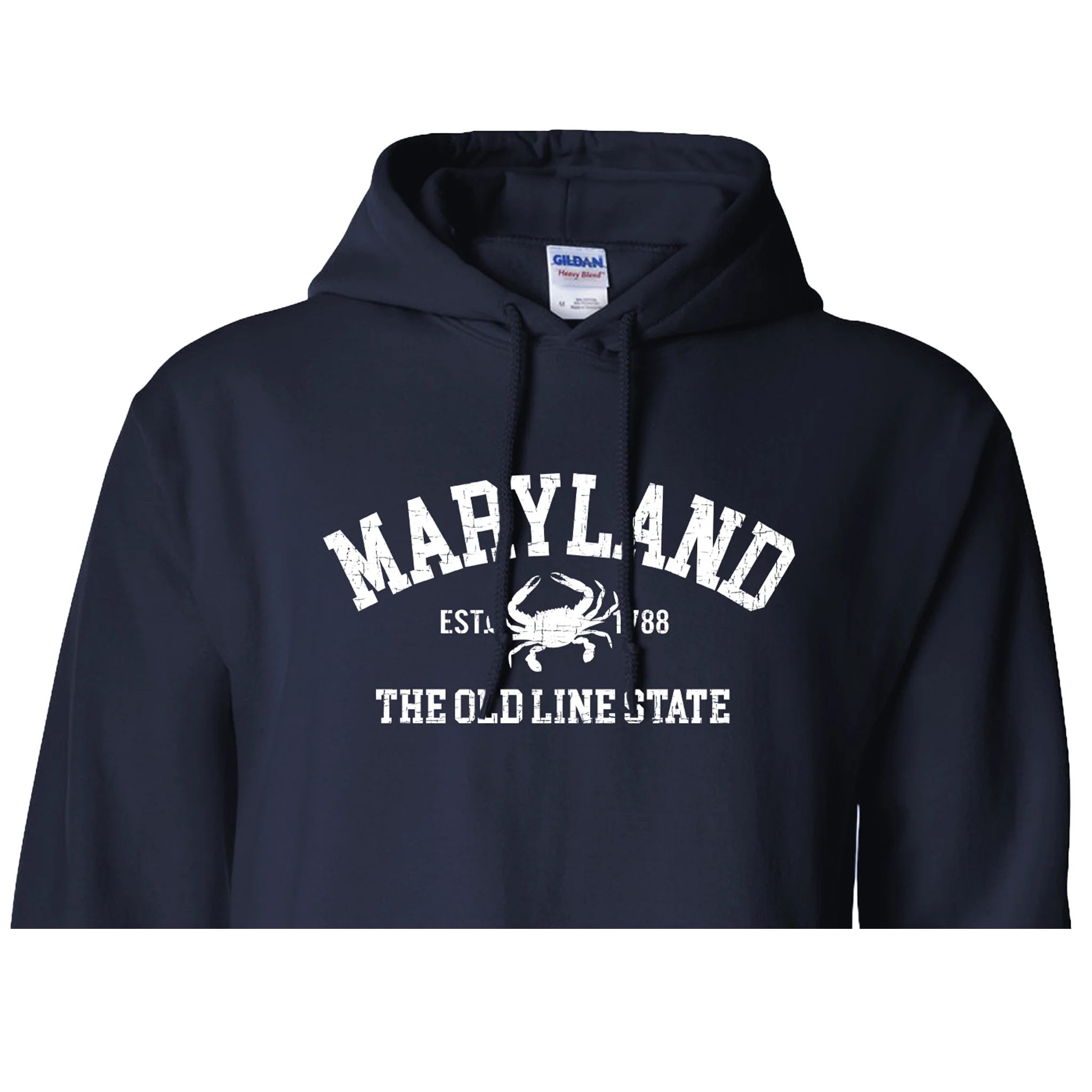 Maryland Old Line State Hooded Sweatshirt Navy - Image 3