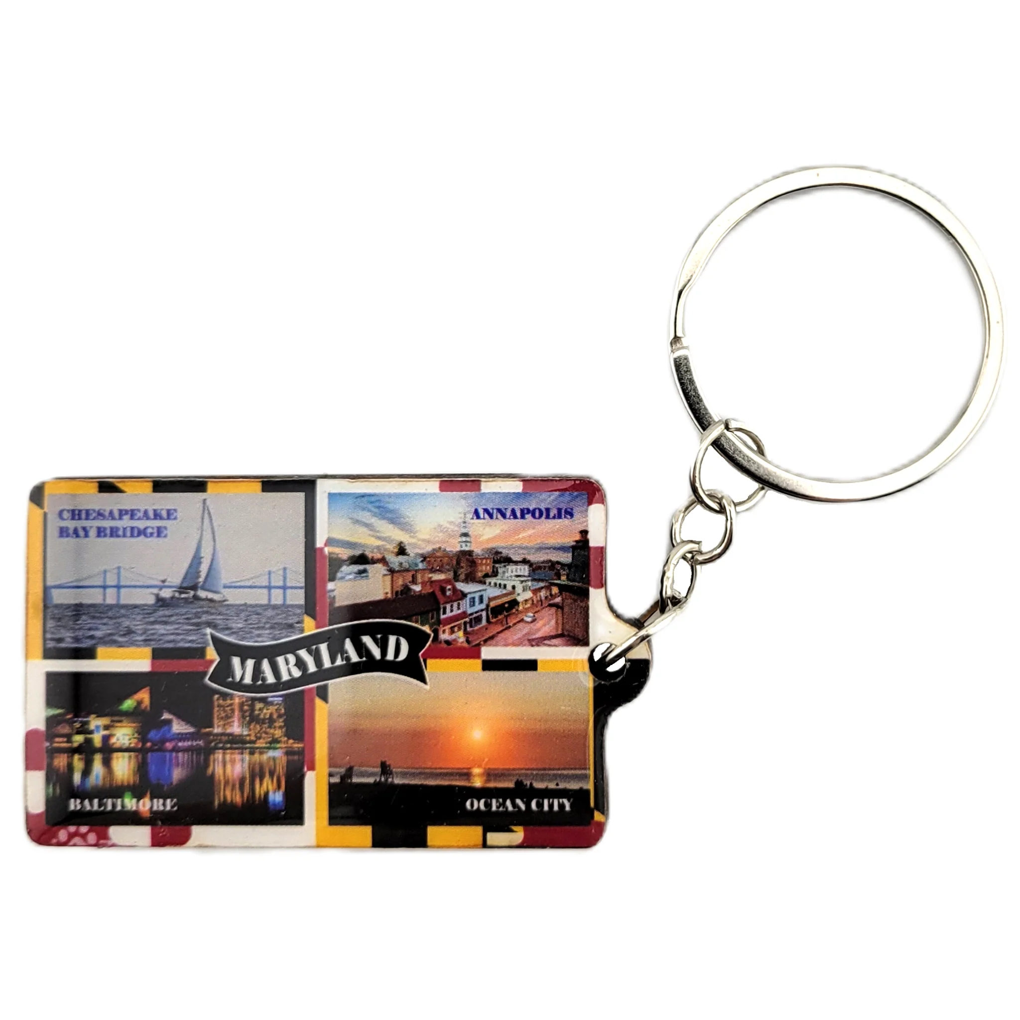 Maryland Places Windowpane Key Ring - Image 2