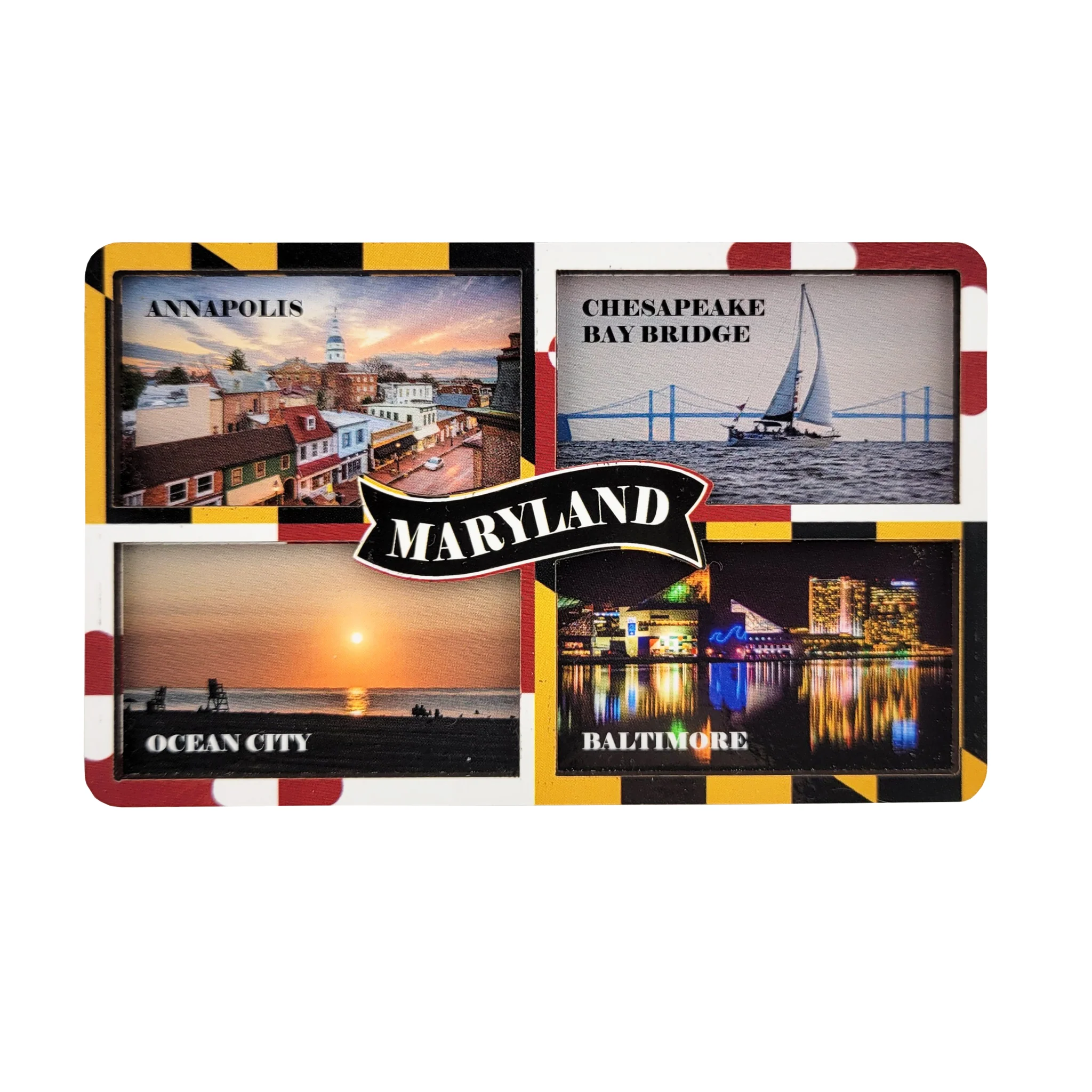 Maryland Places Windowpane Magnet