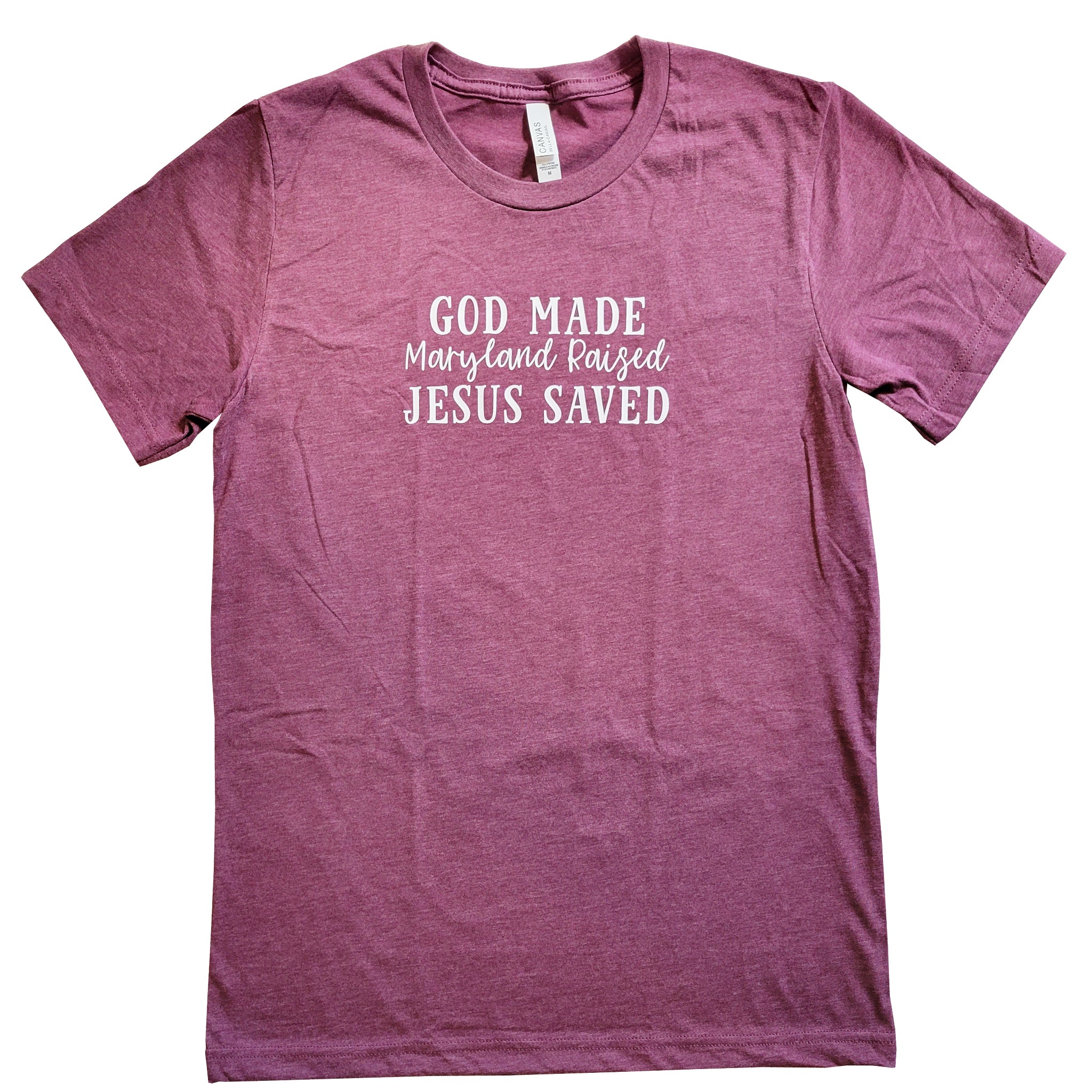 Maryland Raised Jesus Saved T-Shirt - Image 4