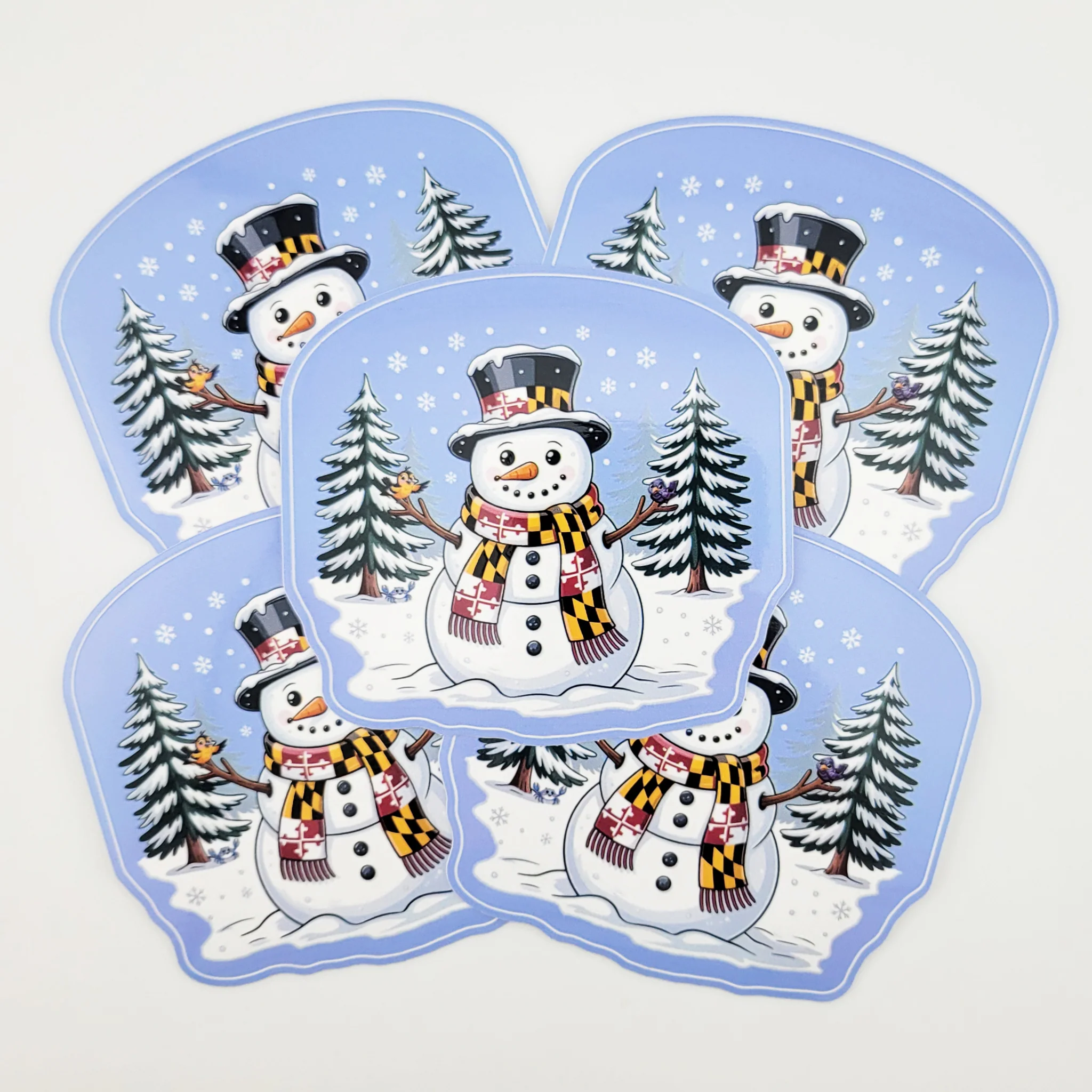Maryland Snowman Winter Wonderland Sticker - Image 3