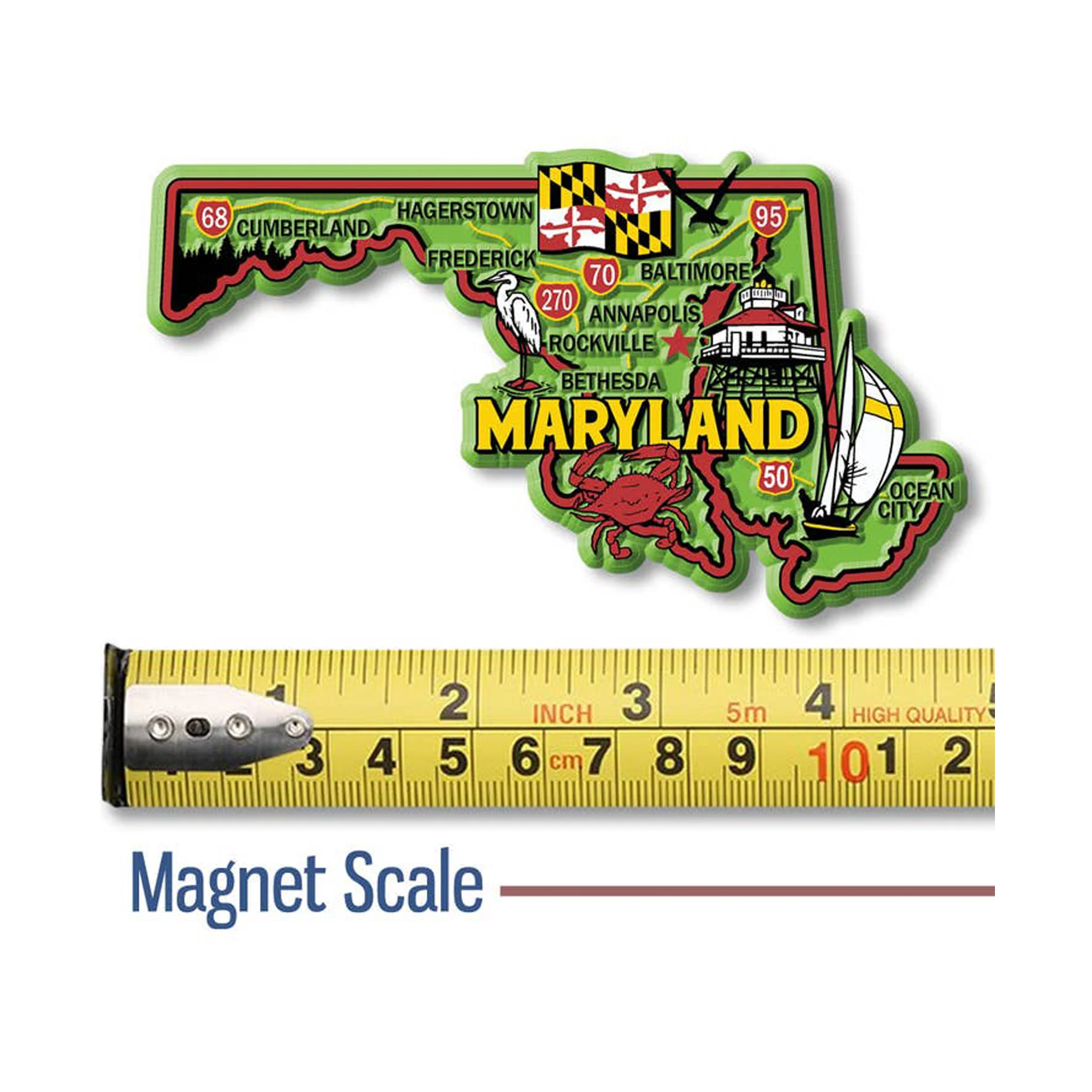 Maryland State Highway Map Large Magnet - Image 2