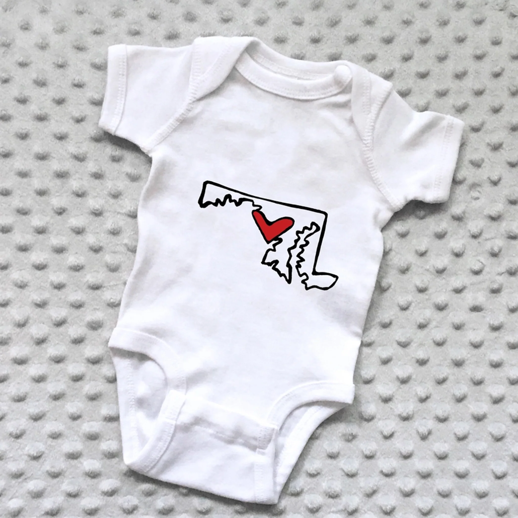 Maryland State Love Baby Onesie - Image 2