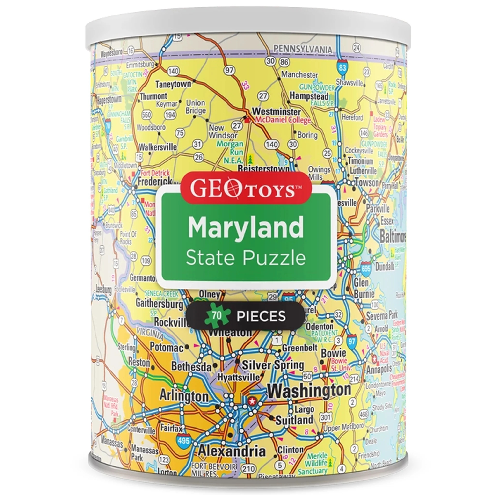 Maryland State Map Mini 70 Piece Puzzle