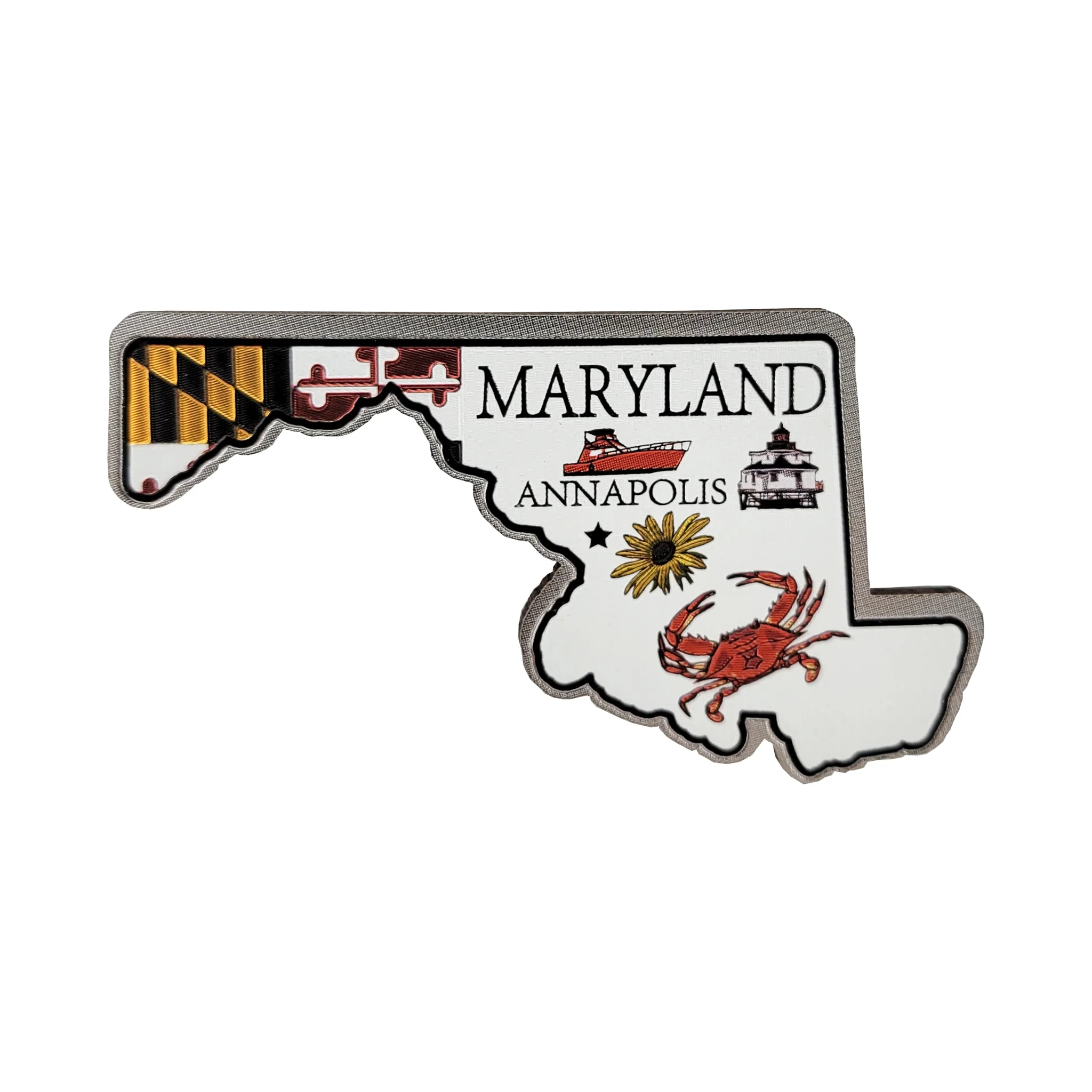 Maryland State Outline Decowood Magnet