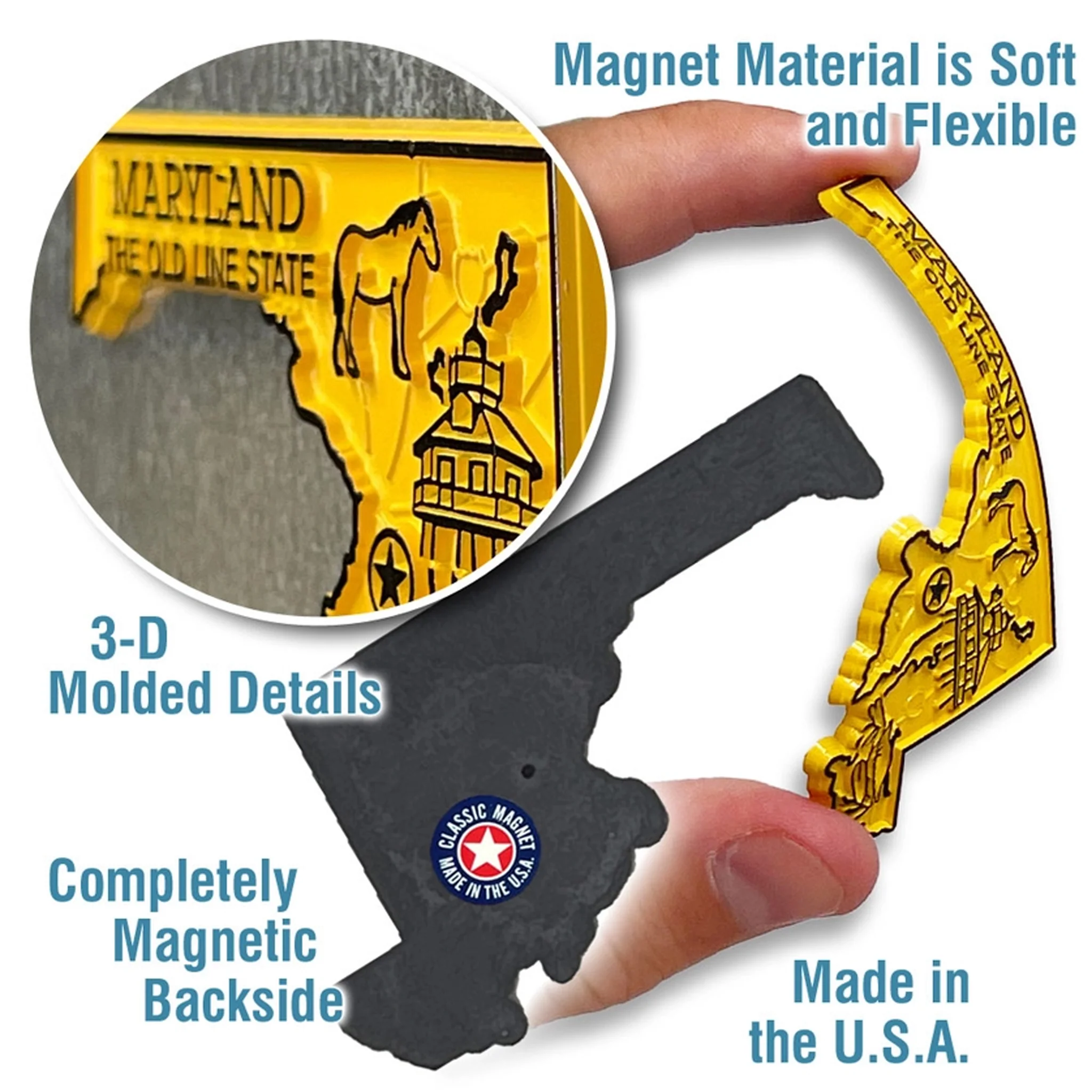 Maryland State Shaped Collectible Magnet - Image 2
