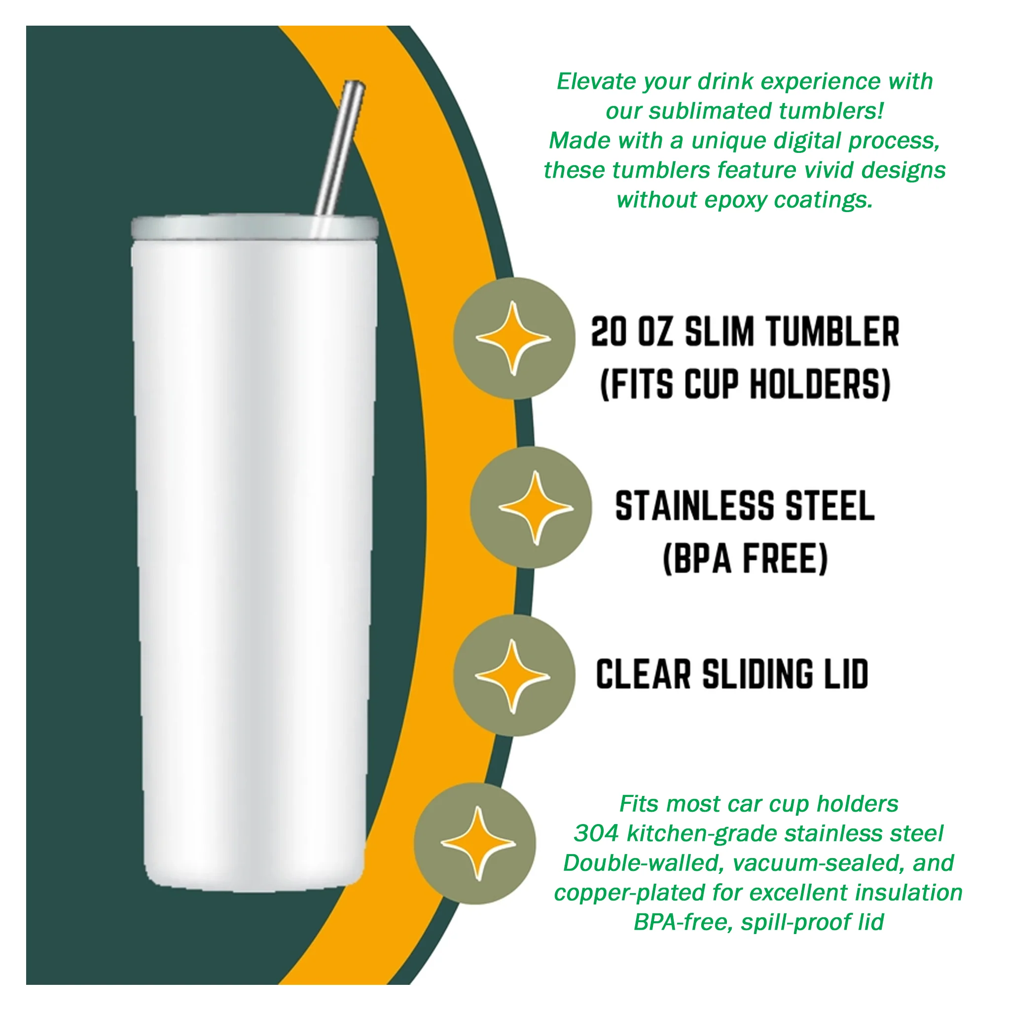 Maryland Themed 20oz Skinny Tumbler - Assorted Designs - Image 13