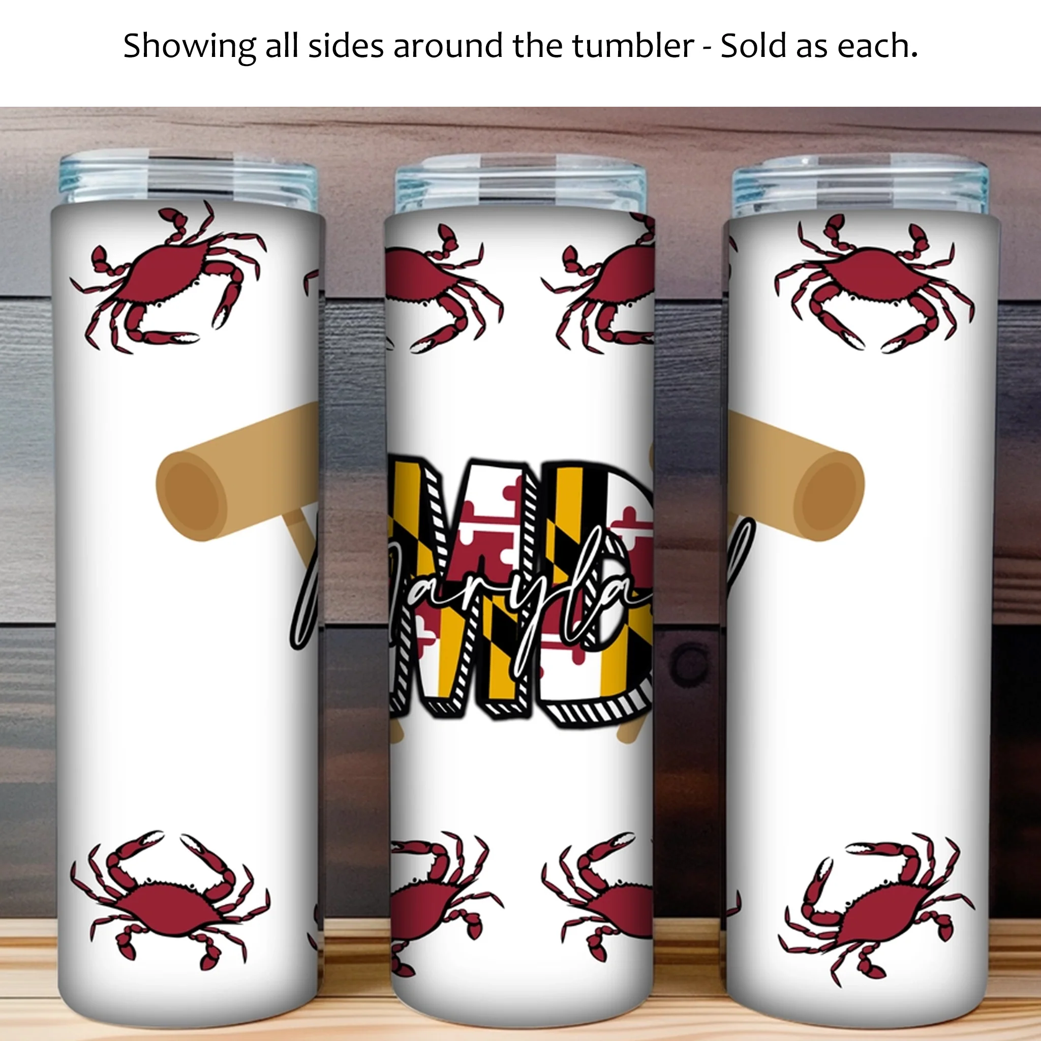 Maryland Themed 20oz Skinny Tumbler - Assorted Designs - Image 2