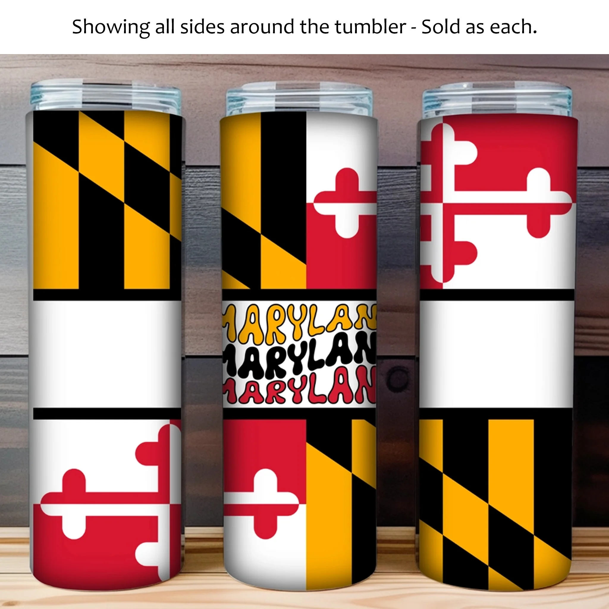 Maryland Themed 20oz Skinny Tumbler - Assorted Designs - Image 3