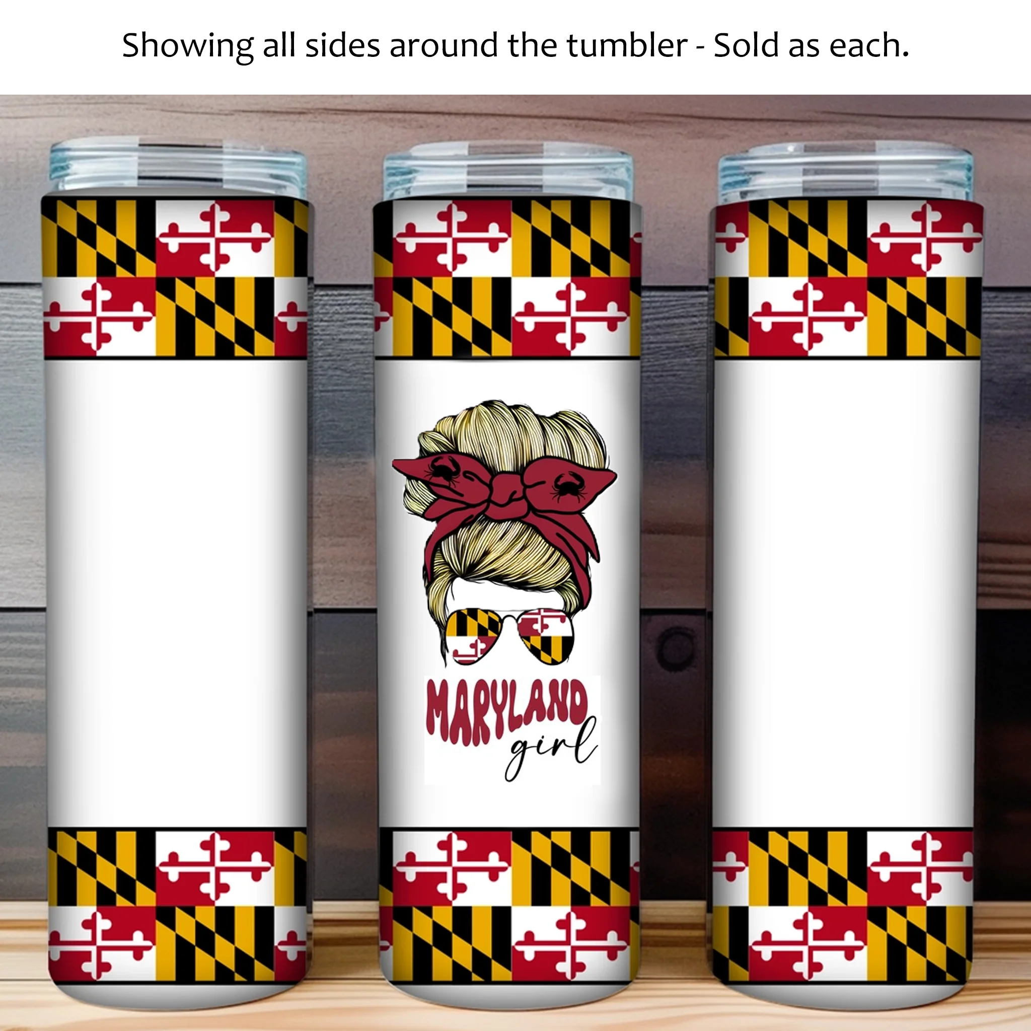 Maryland Themed 20oz Skinny Tumbler - Assorted Designs - Image 4