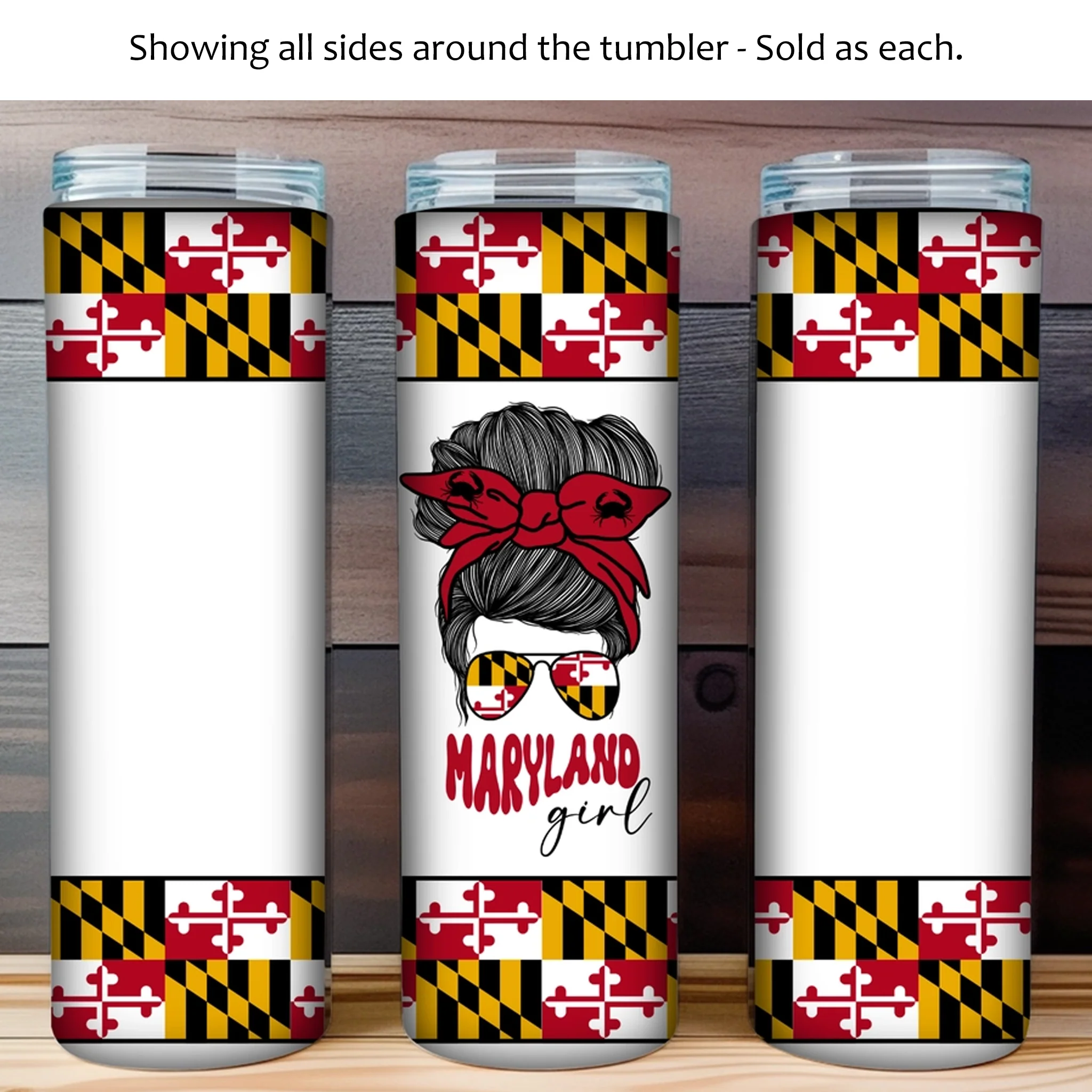 Maryland Themed 20oz Skinny Tumbler - Assorted Designs - Image 6