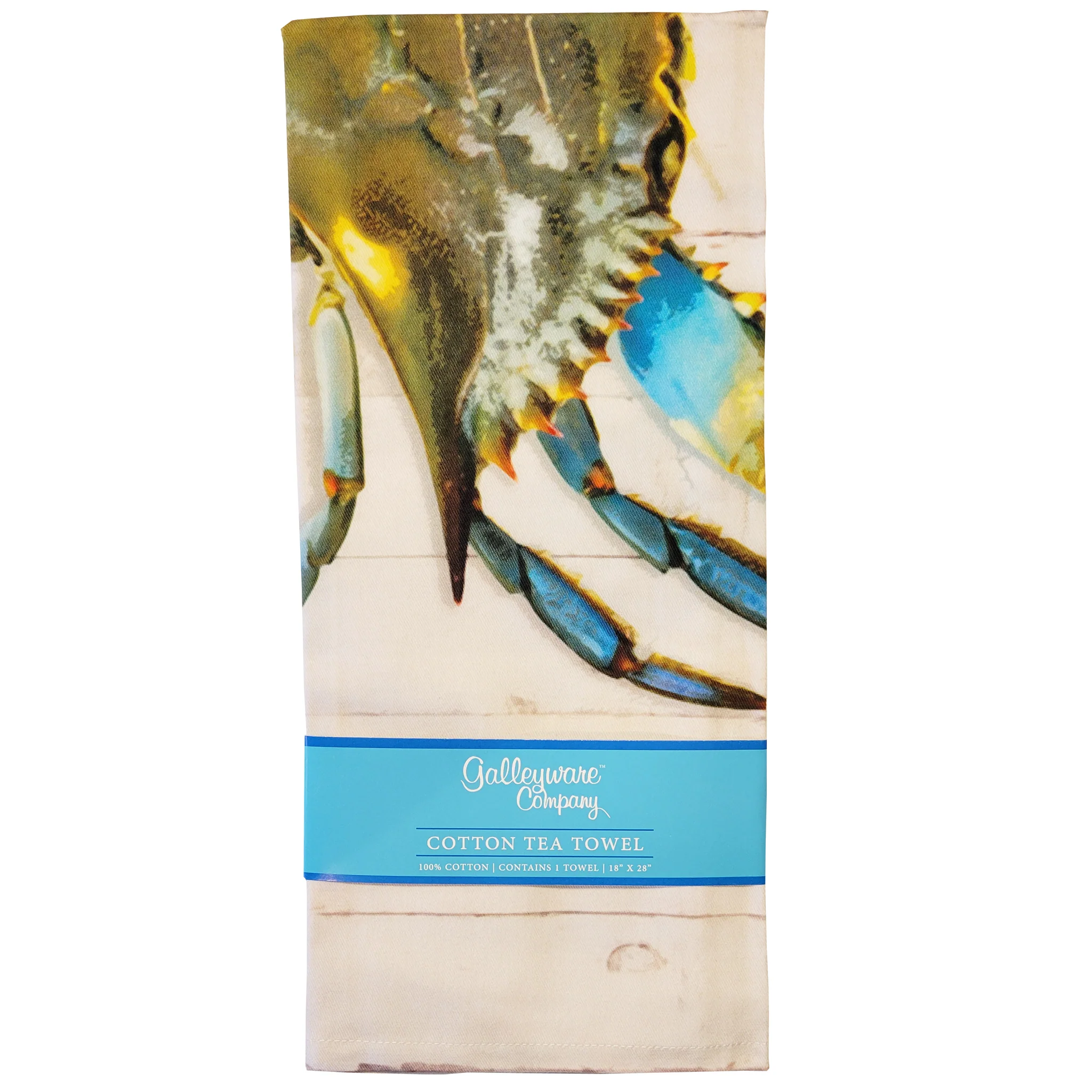 Natural Blue Crab Kitchen Towel - Image 2