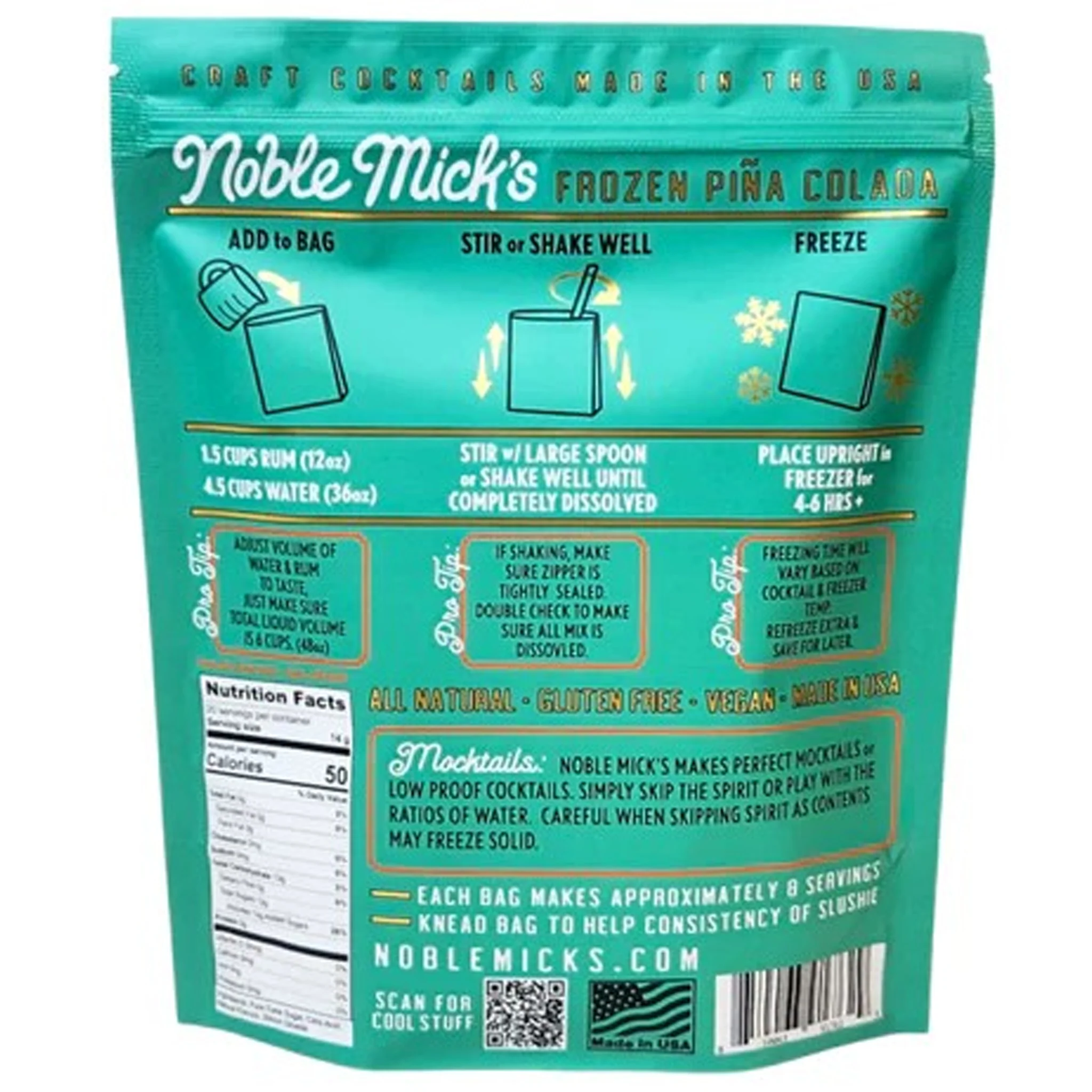 Noble Mick's Pina Colada Frozen Cocktail Mix - Image 2