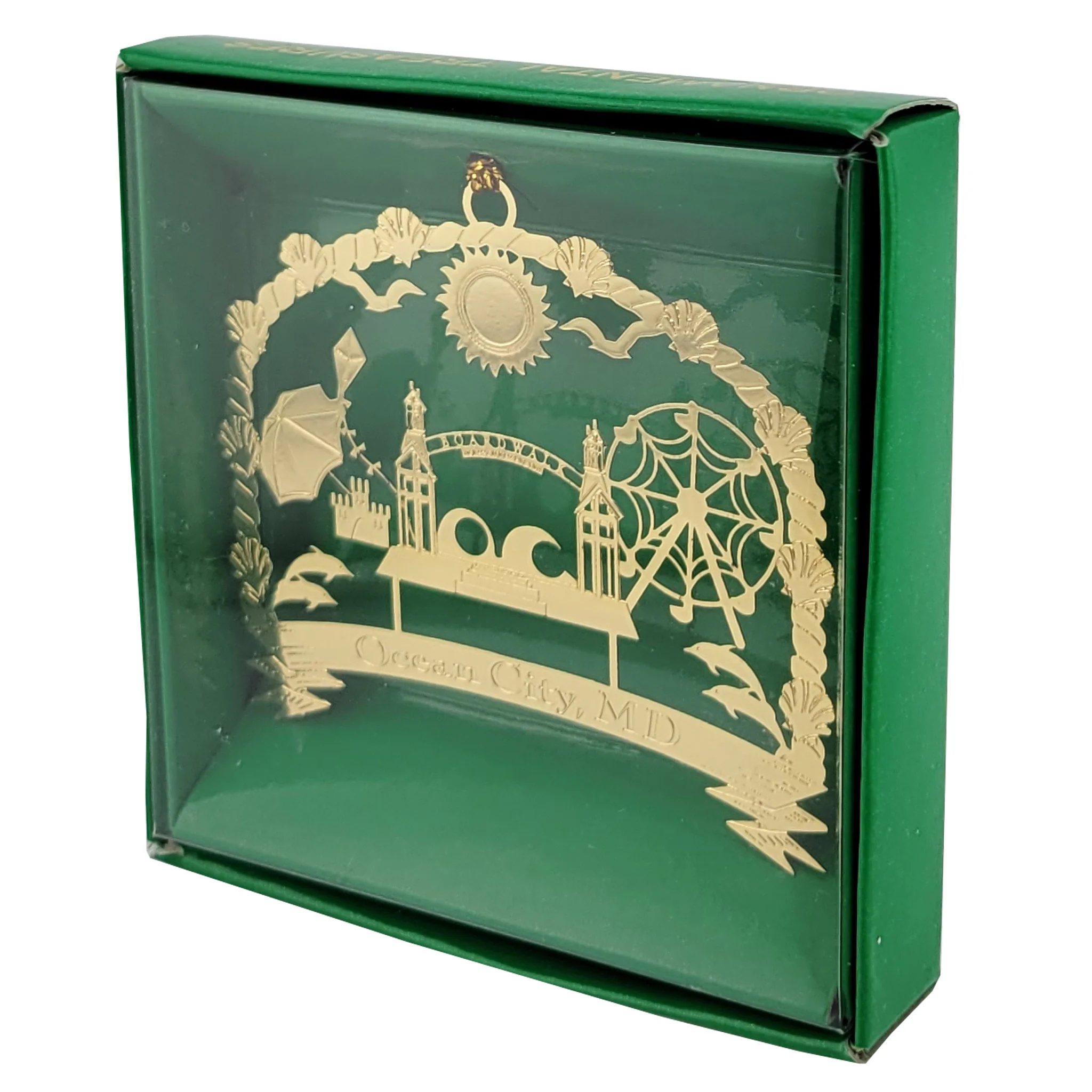 Ocean City Icons Brass Ornament - Image 2