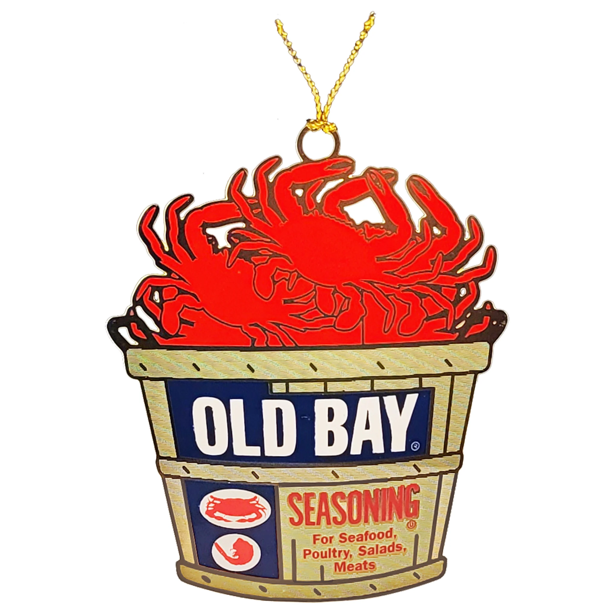 Old Bay Seasoning Crab Bushel Metal Ornament - Image 2
