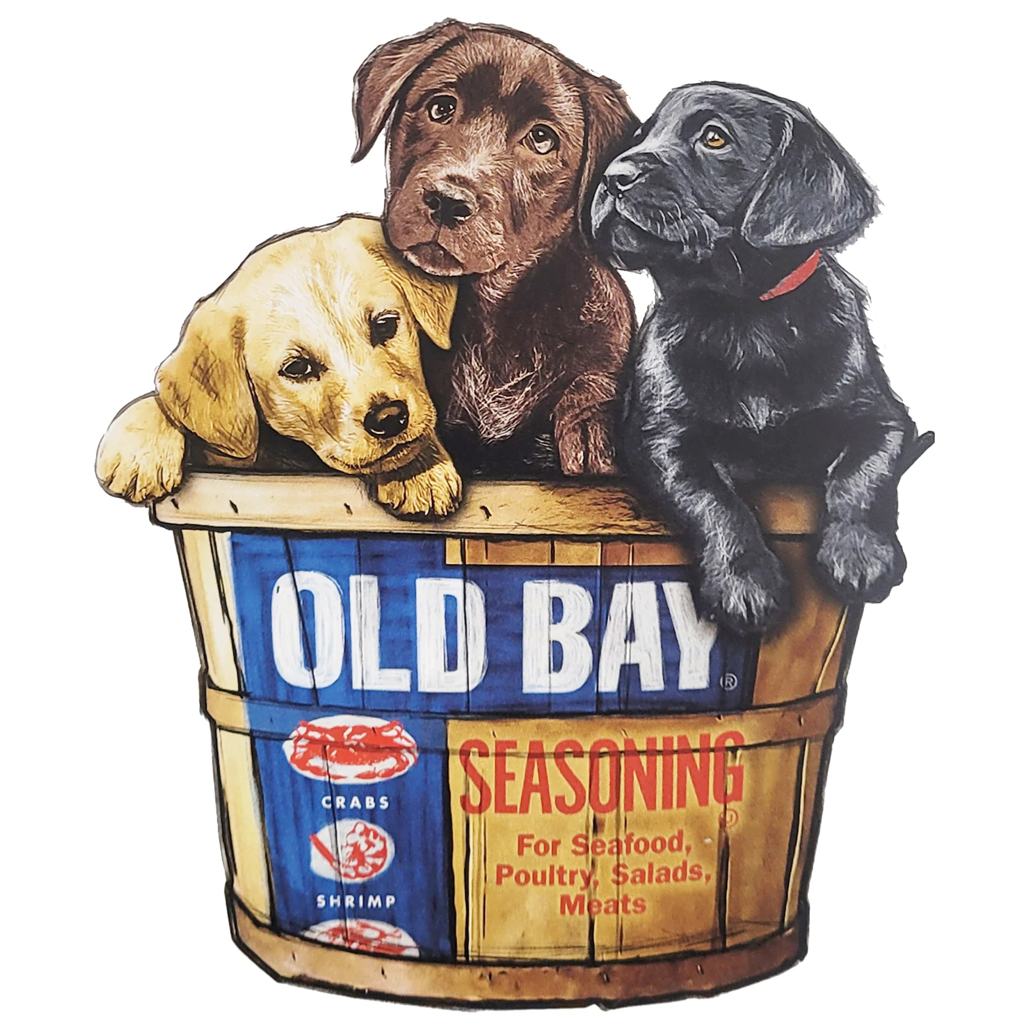 Old Bay Seasoning Puppy Bushel Sticker