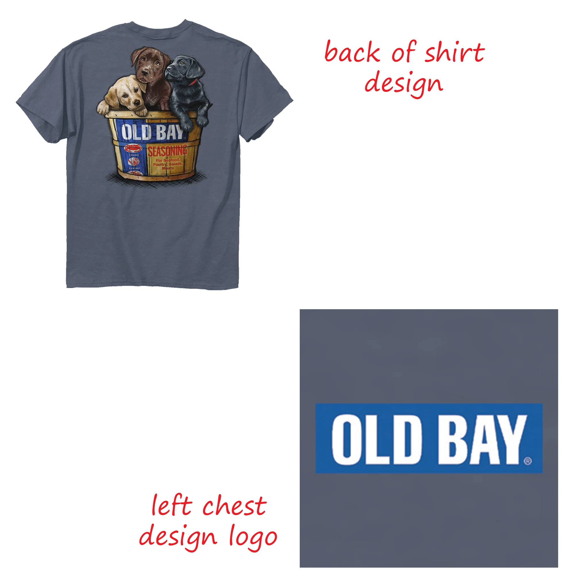 Old Bay Seasoning Puppy Bushel T-Shirt - Image 2