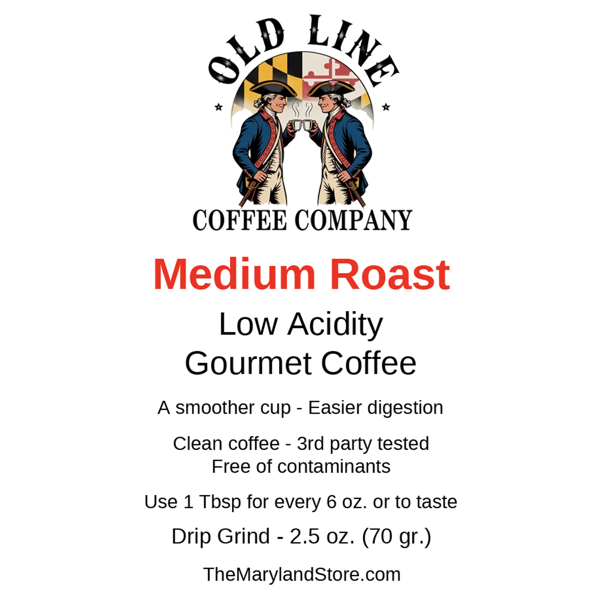 Old Line Coffee Medium Roast 2.5oz - Image 2