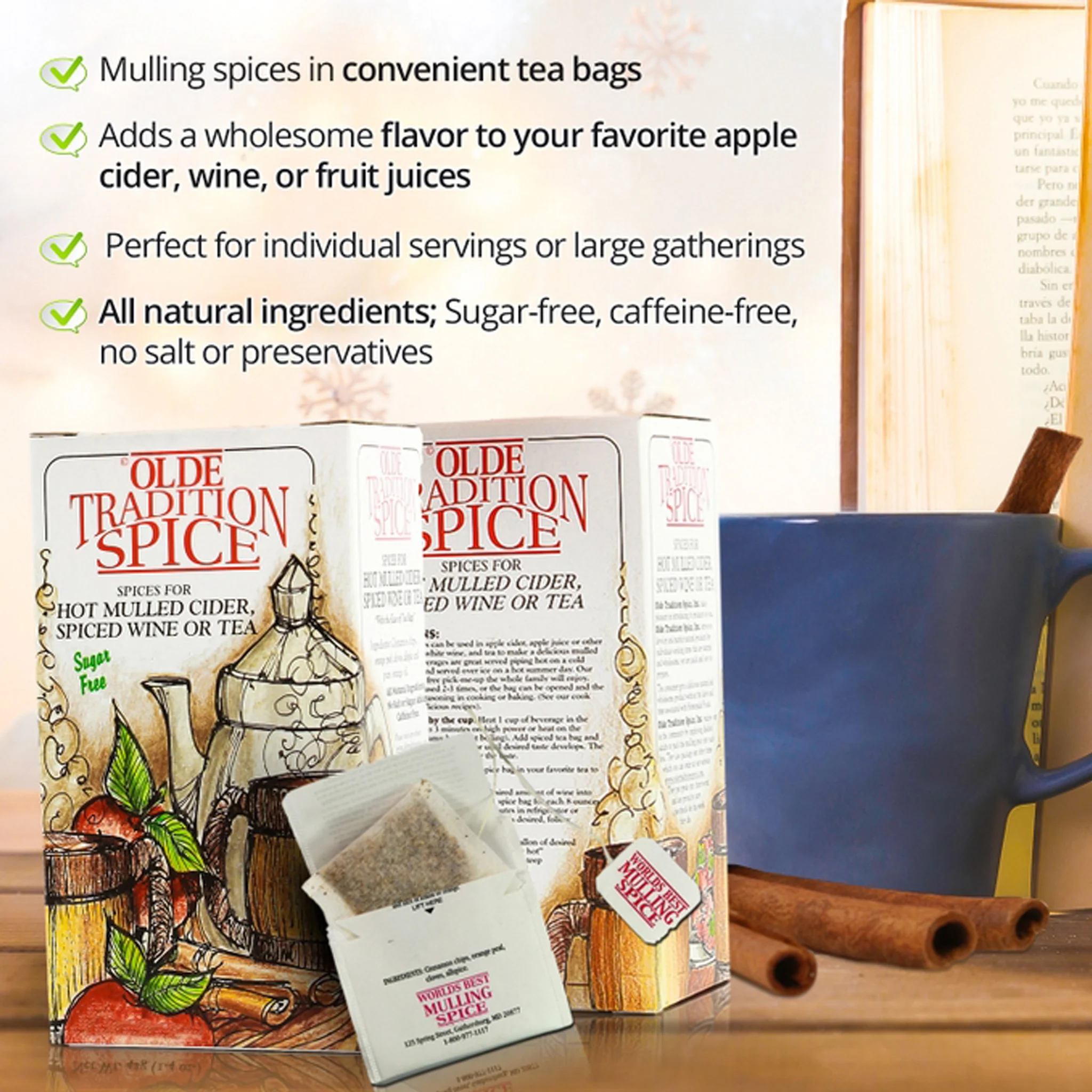 Olde Tradition Mulling Spice Tea Bags - Image 3