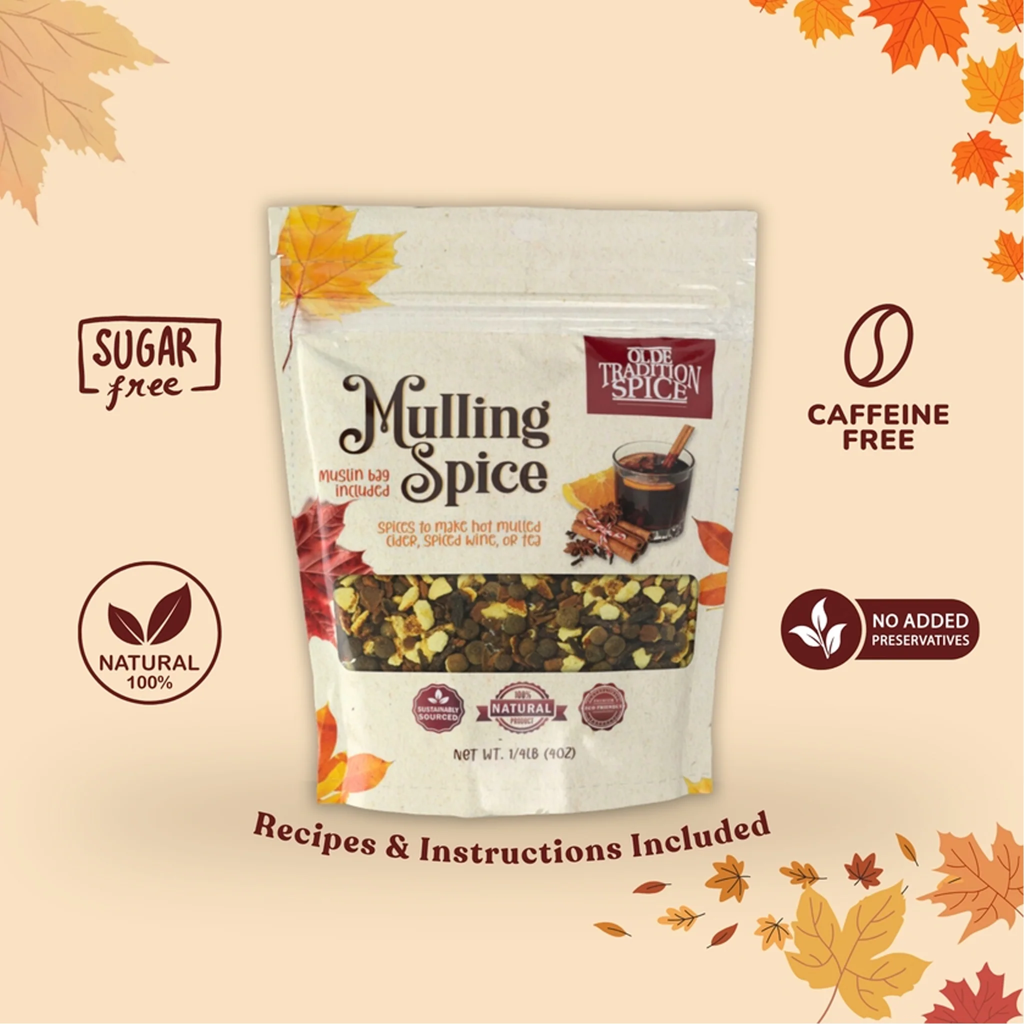 Olde Tradition Mulling Spices Kit with Muslin Bag - Image 3