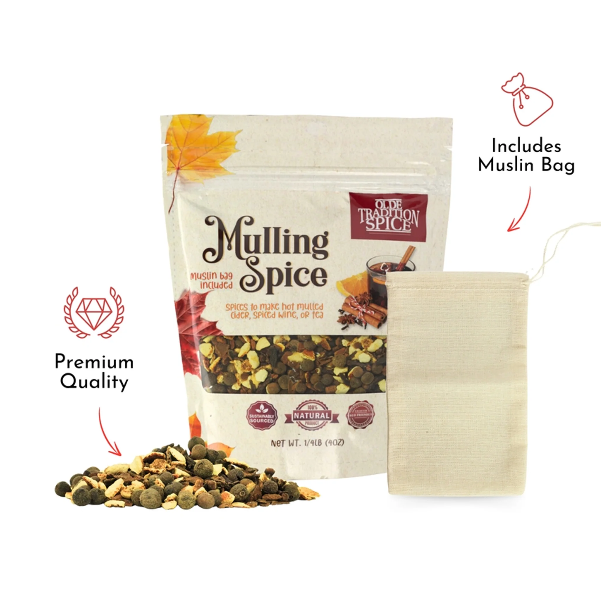 Olde Tradition Mulling Spices Kit with Muslin Bag - Image 5