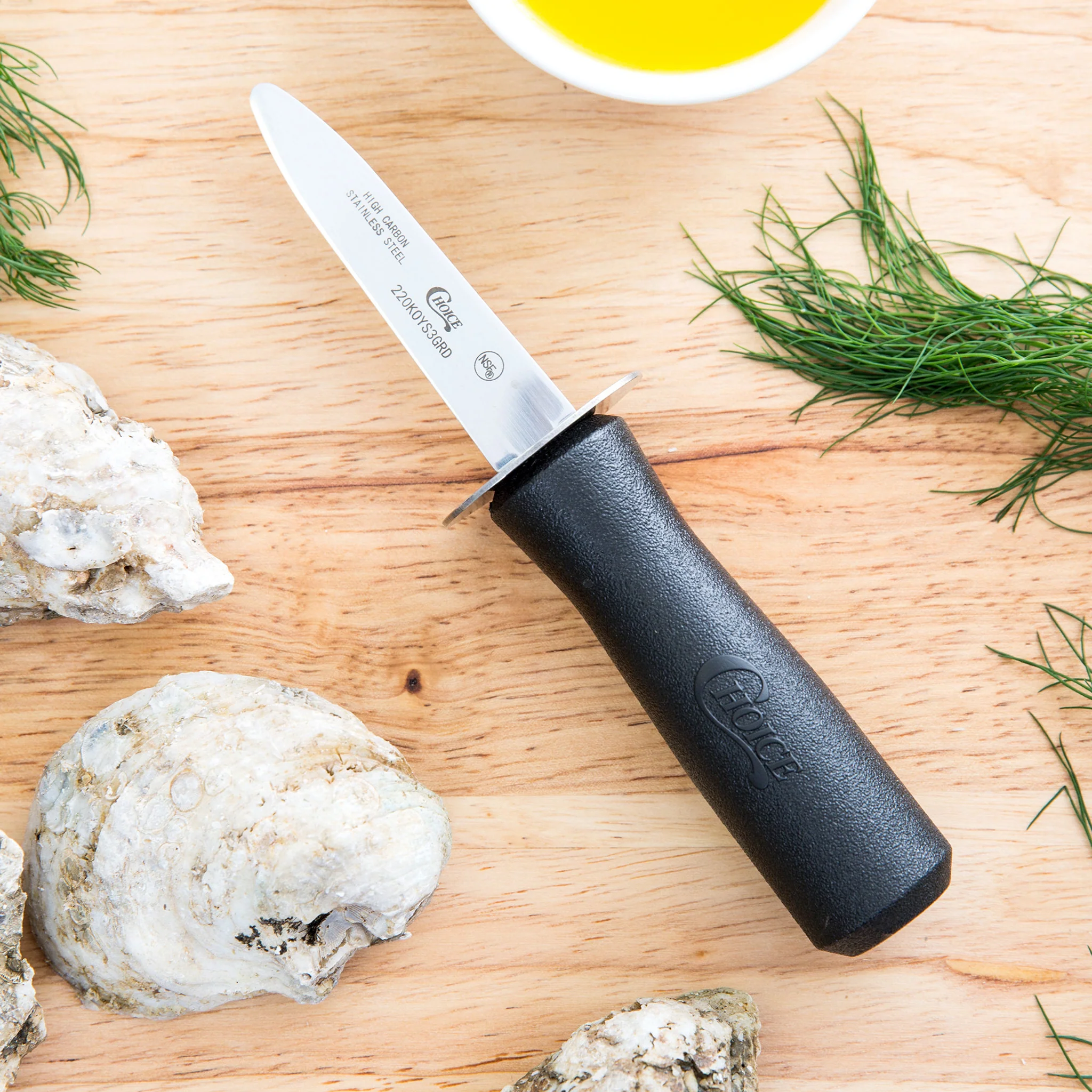 Oyster Knife with Guard Black Handle - Image 2
