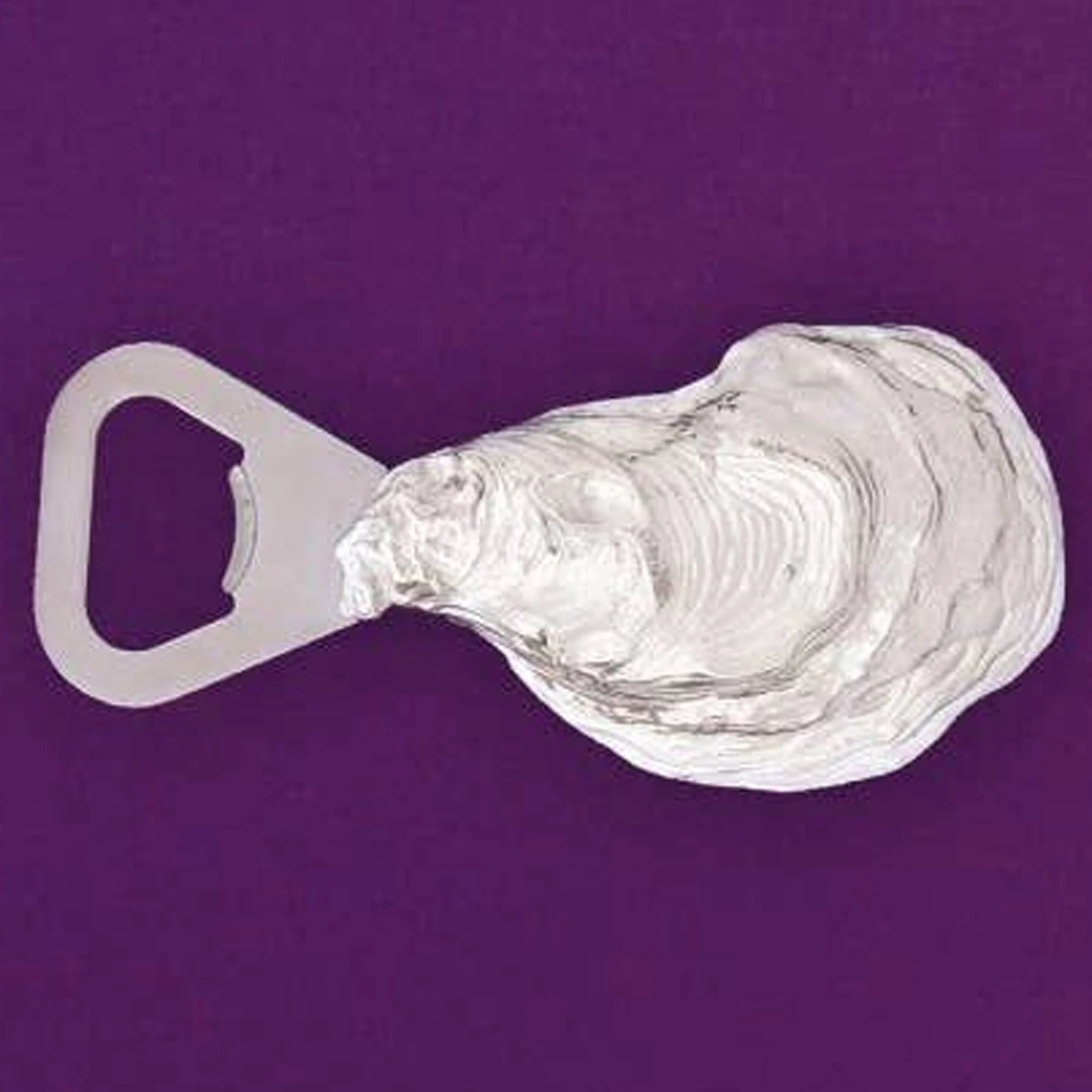 Oyster Shell Bottle Opener Pewter - Image 3