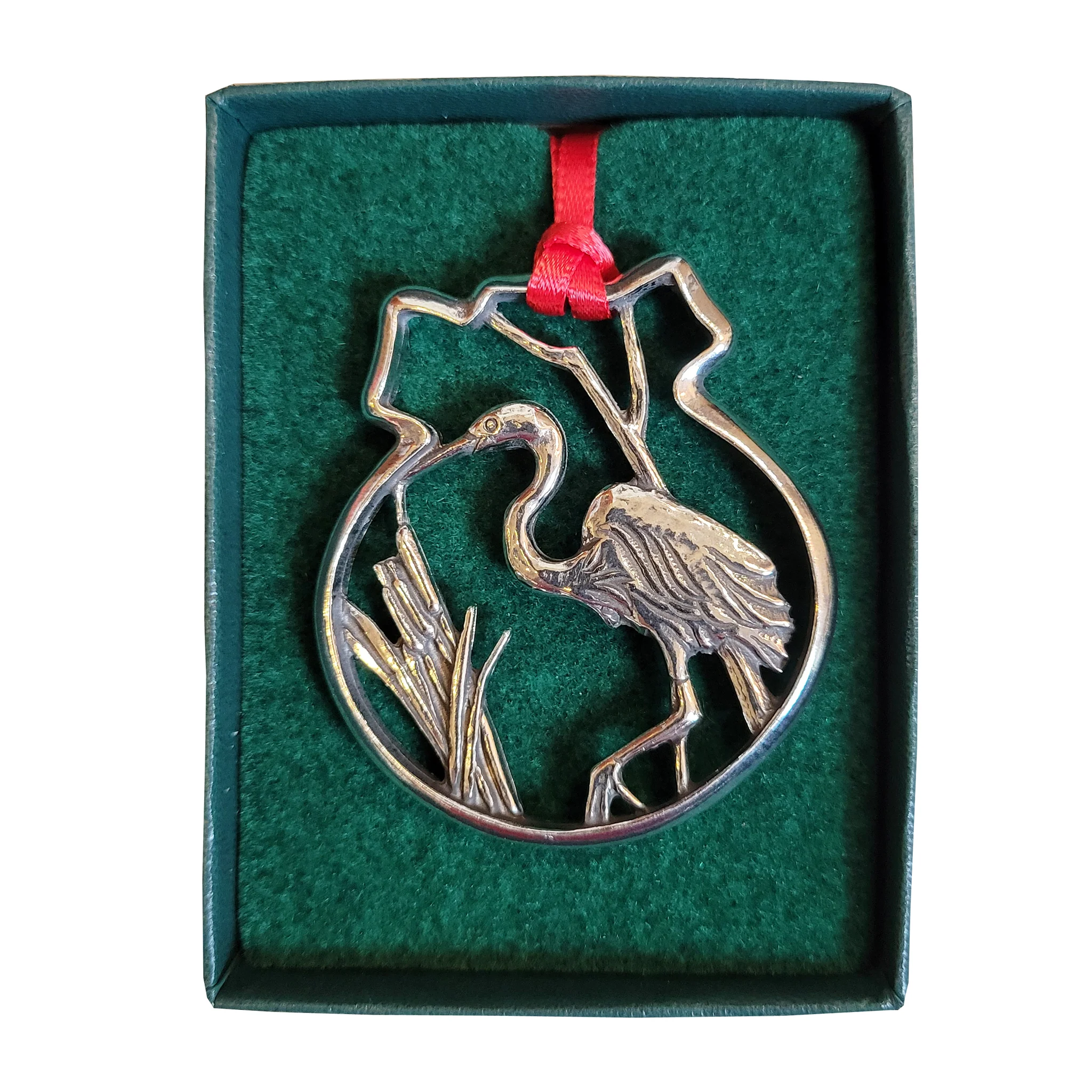 Pewter Heron Ornament - Image 3