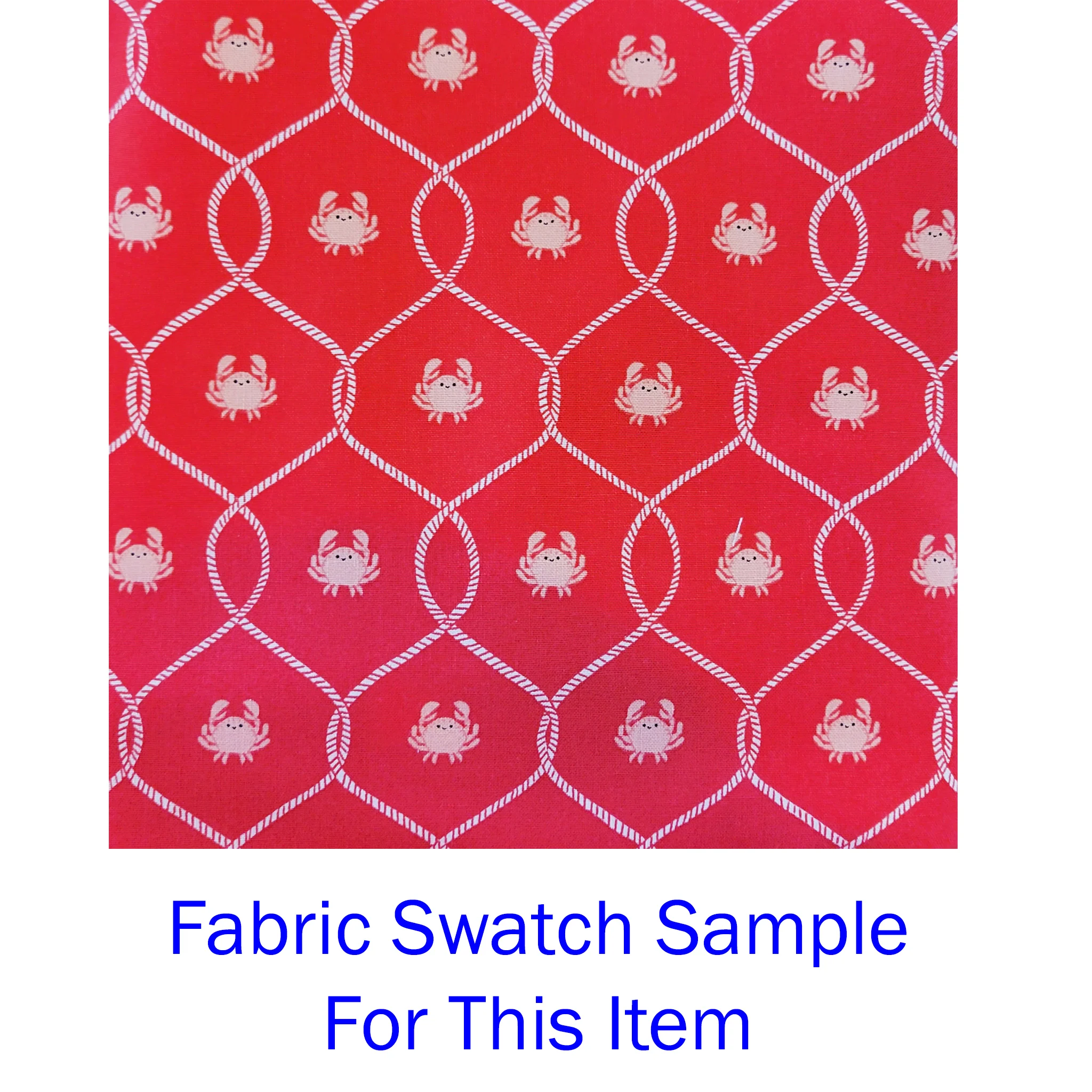 Pink Crabs and White Net Red Microwave Bowl Cozy Potholder - Image 3