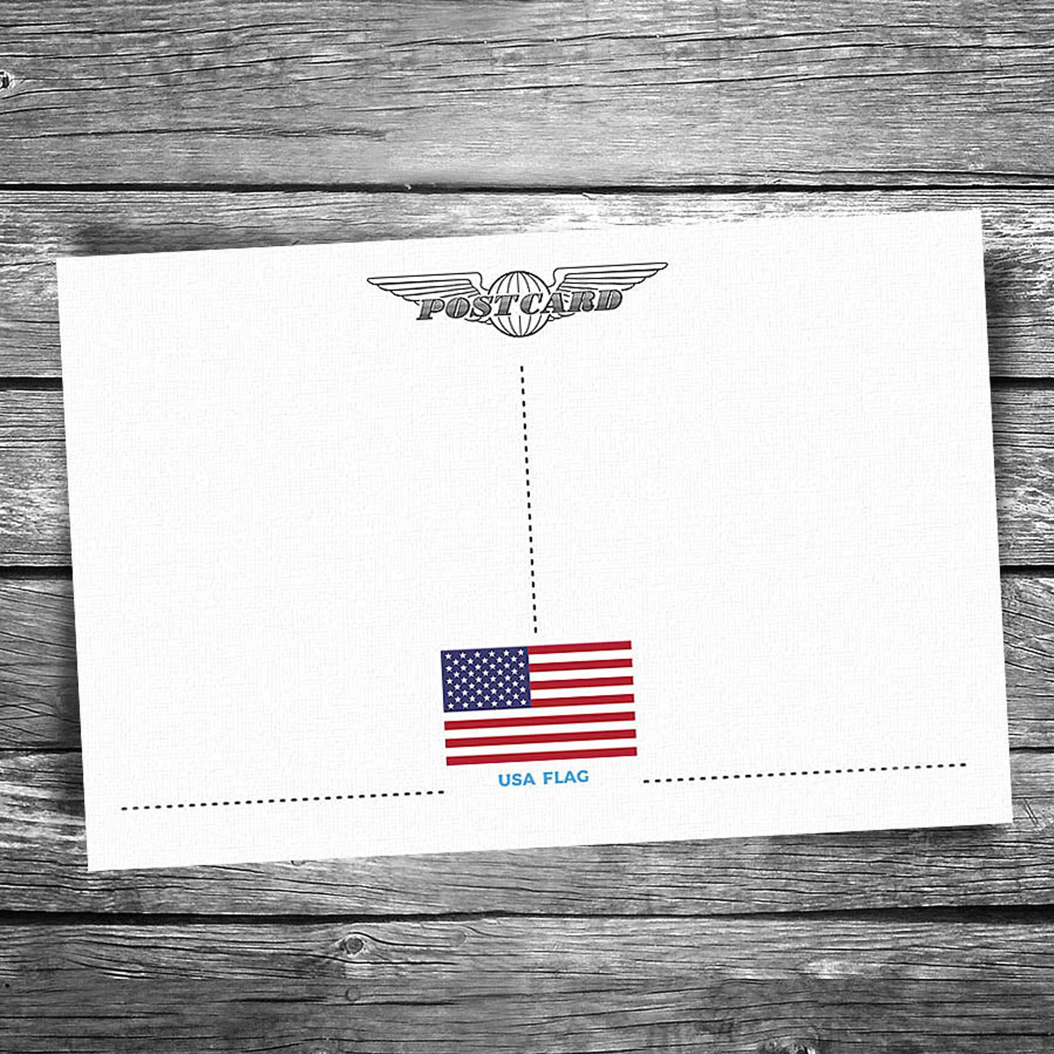 Postcard - Greetings From USA Flag Letters - Image 2