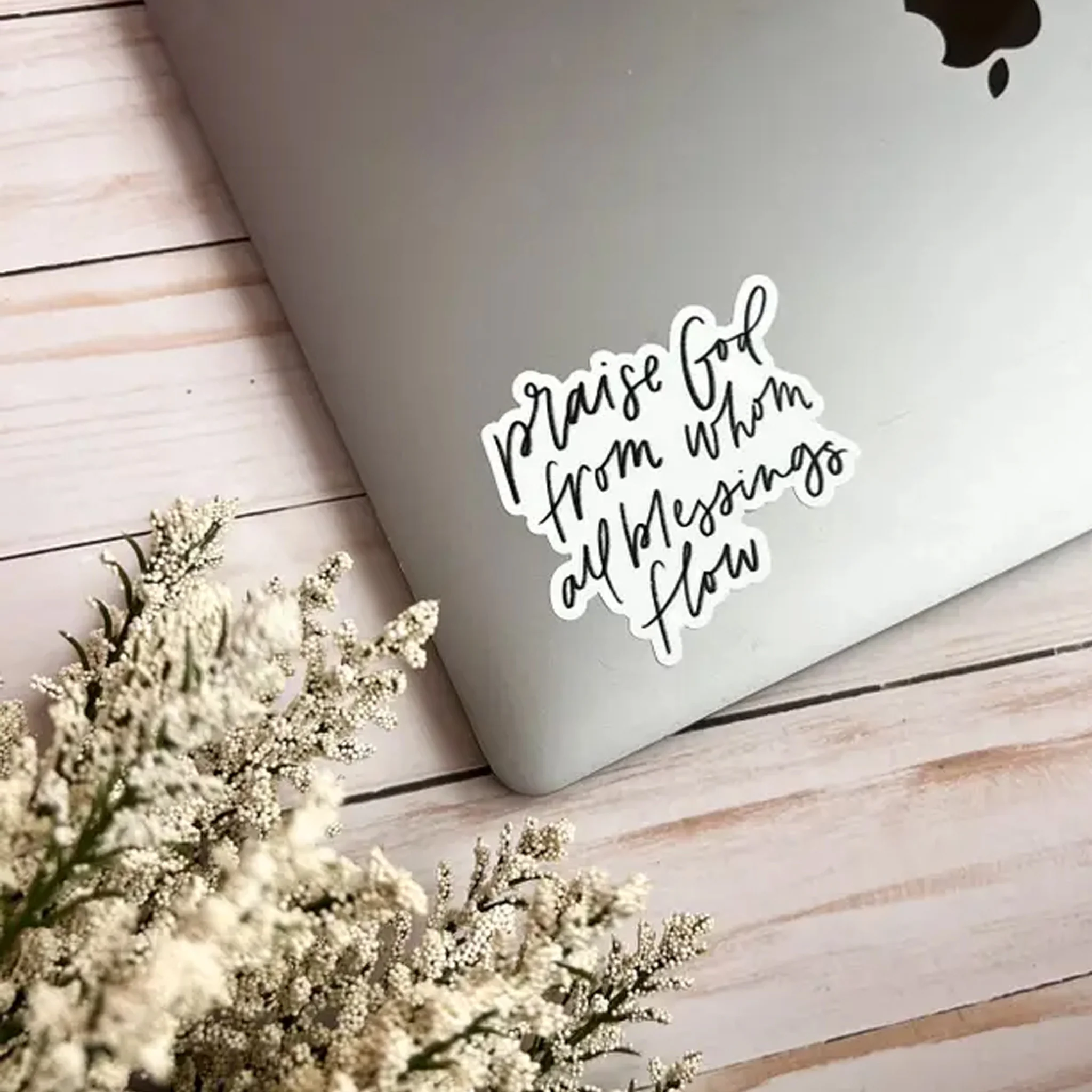 Praise God Blessings Flow Vinyl Sticker - Image 3