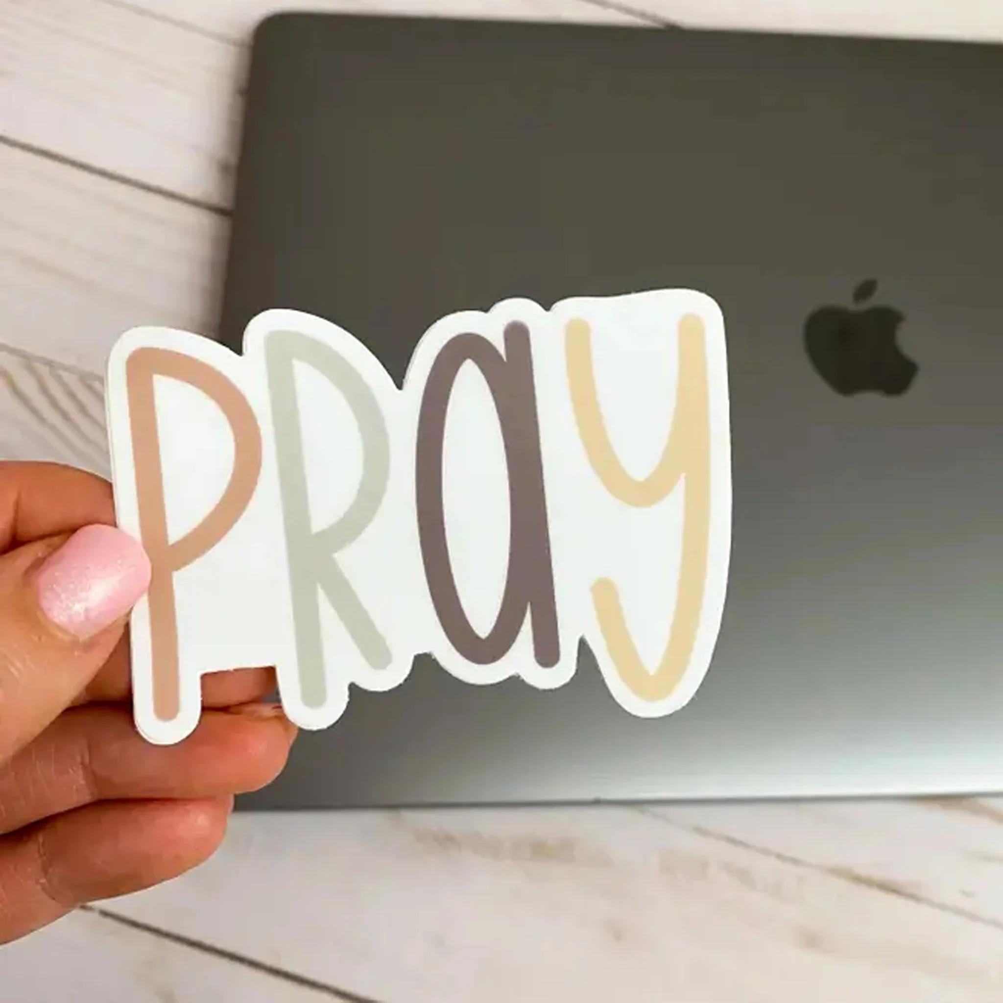Pray Soft Colors Vinyl Sticker - Image 2