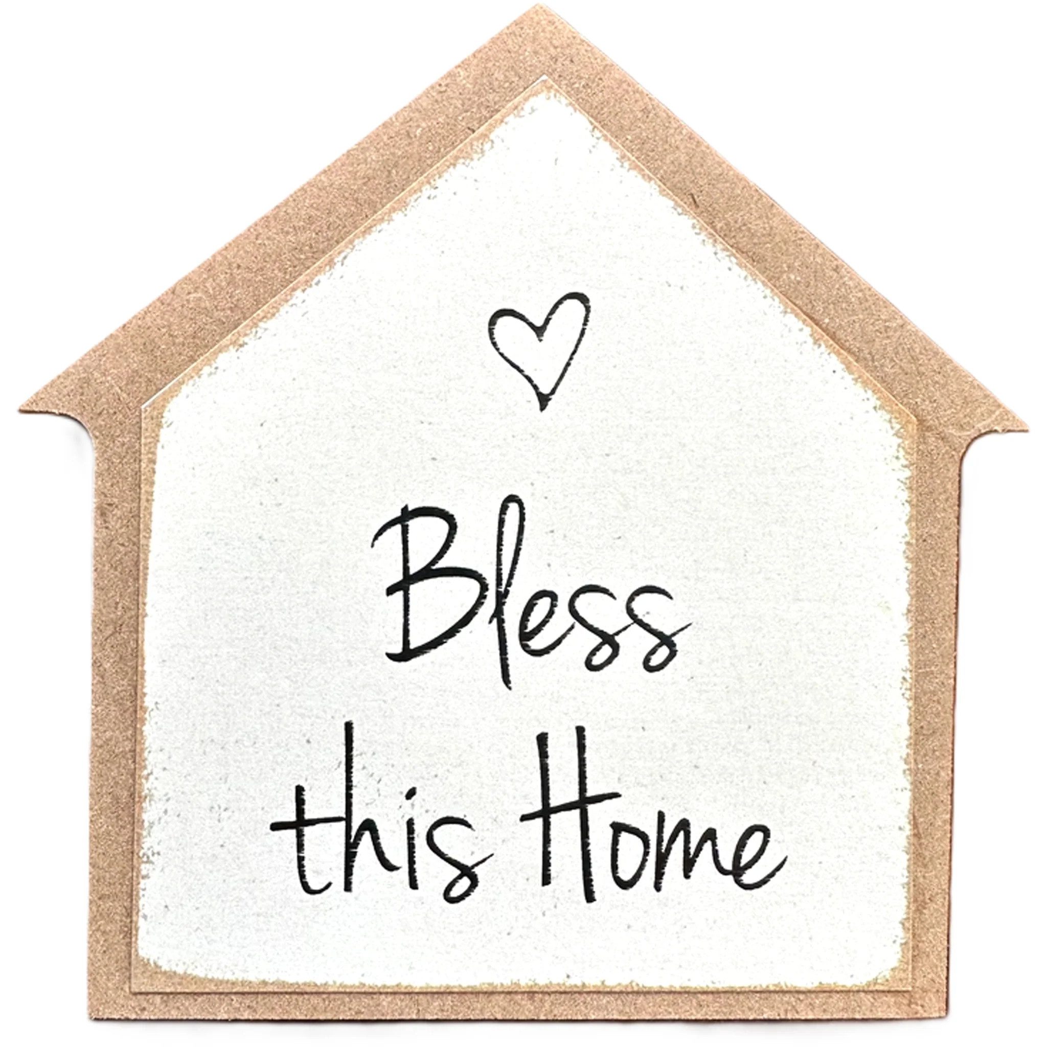 Print Block Sign 5" House Shape Assorted Designs
