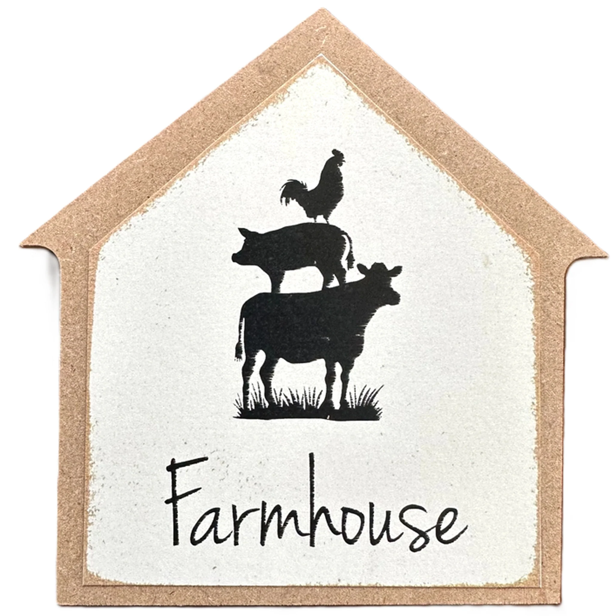 Print Block Sign 5" House Shape Assorted Designs - Image 2