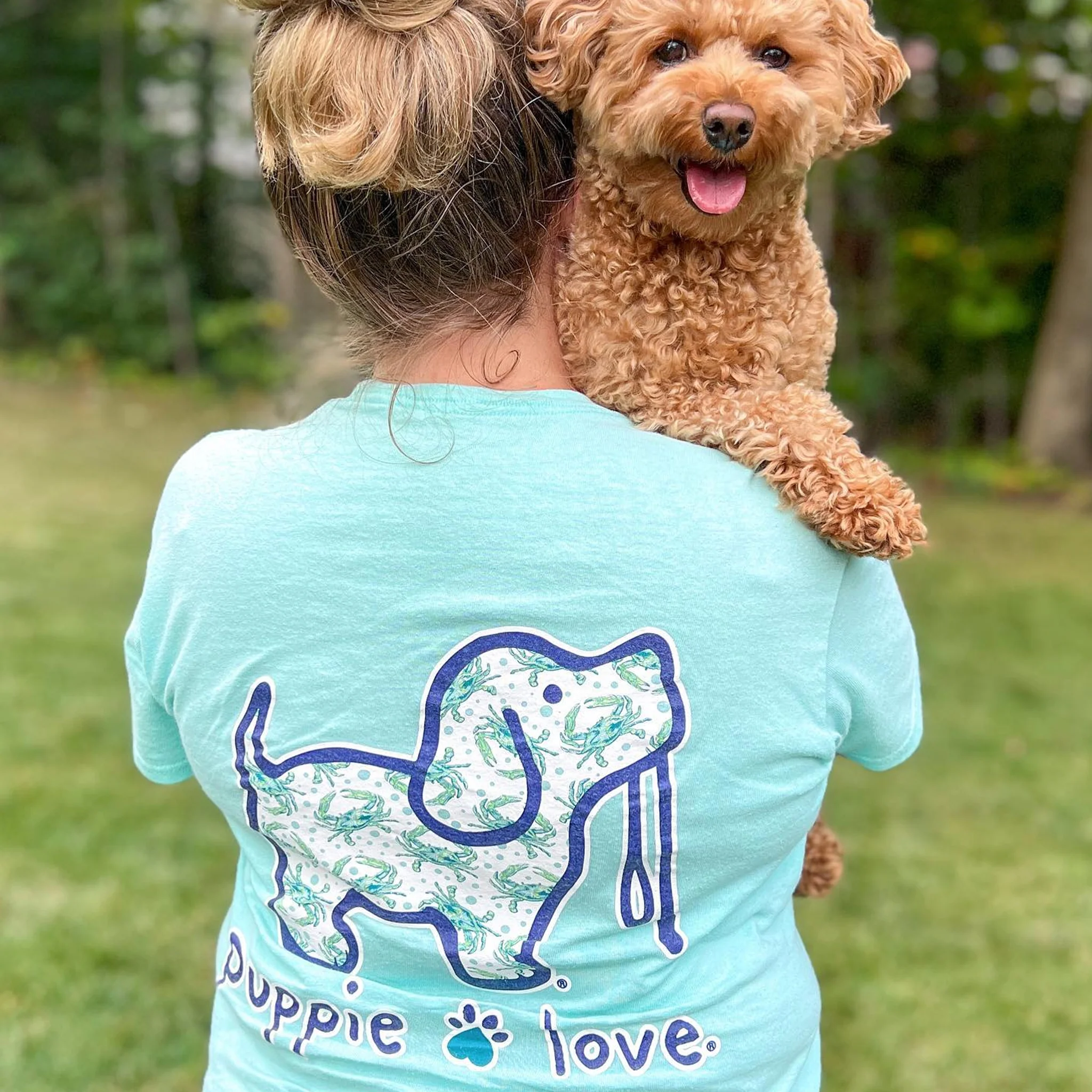 Puppie LoveĀ® Crab Pattern Pup Adult T-Shirt - Image 3