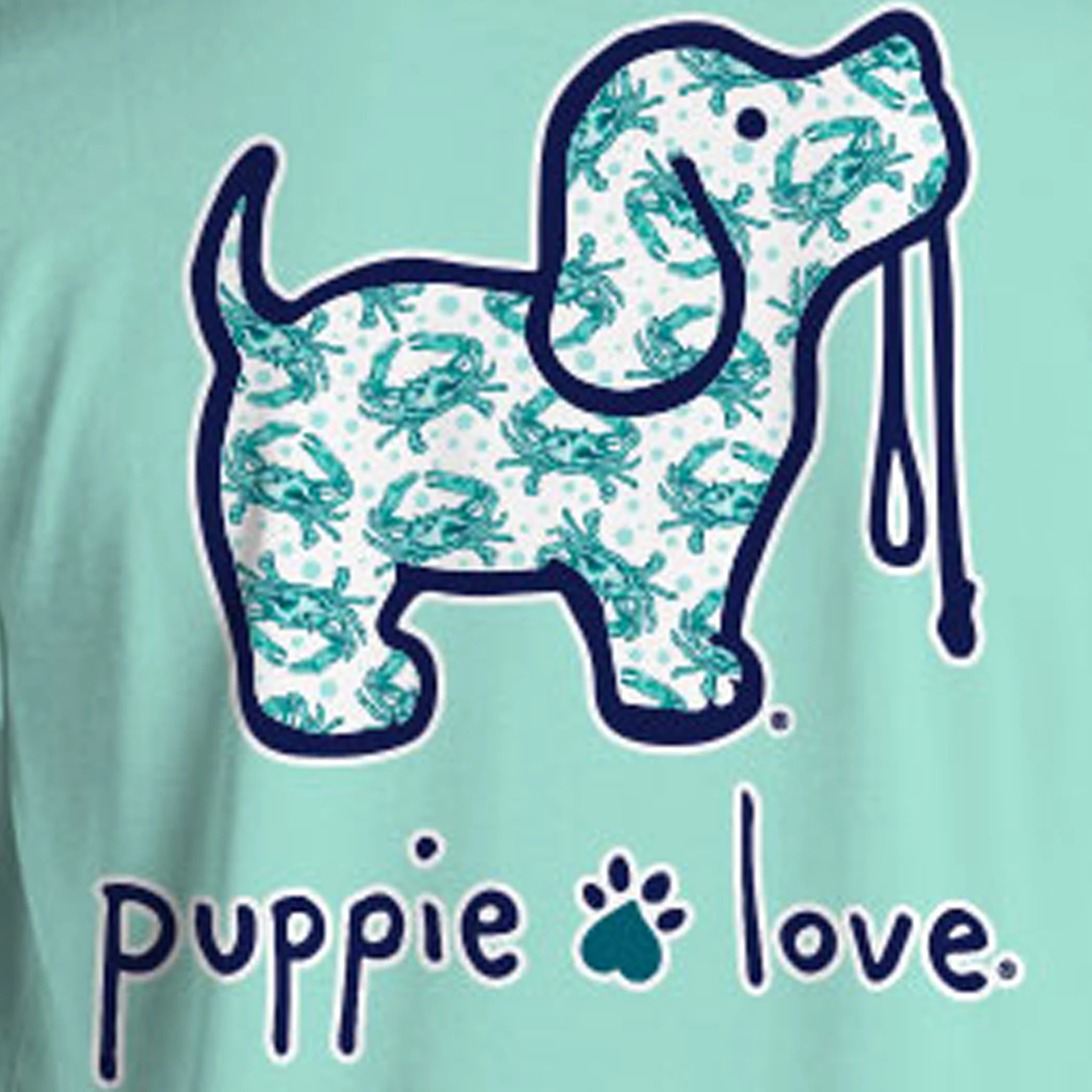 Puppie LoveĀ® Crab Pattern Pup Adult T-Shirt - Image 4