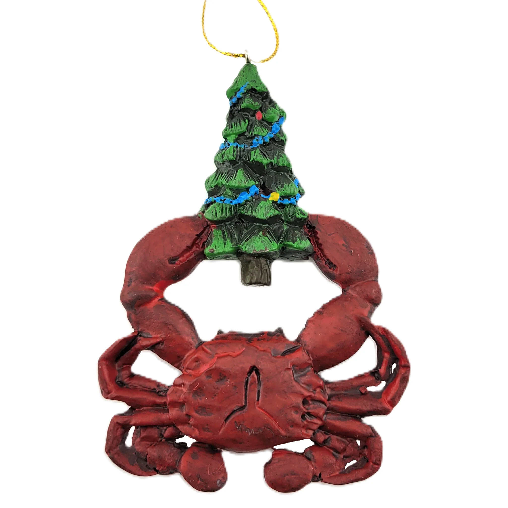 Red Crab Christmas Tree Resin Ornaments Assorted - Image 2