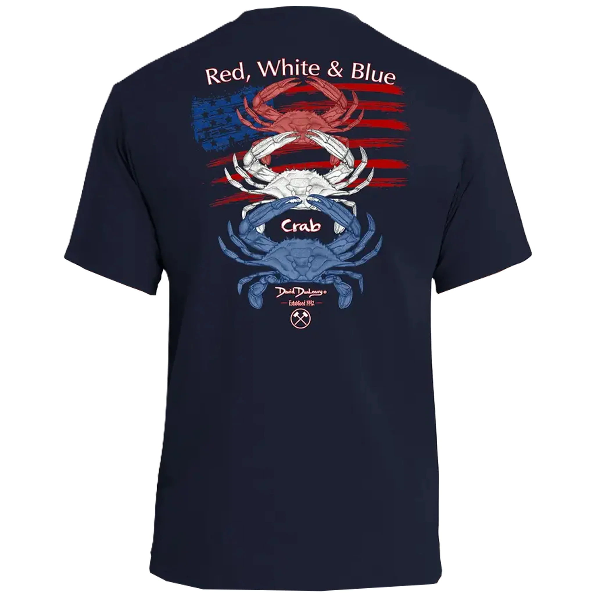 Red, White & Blue Crab Navy T-Shirt