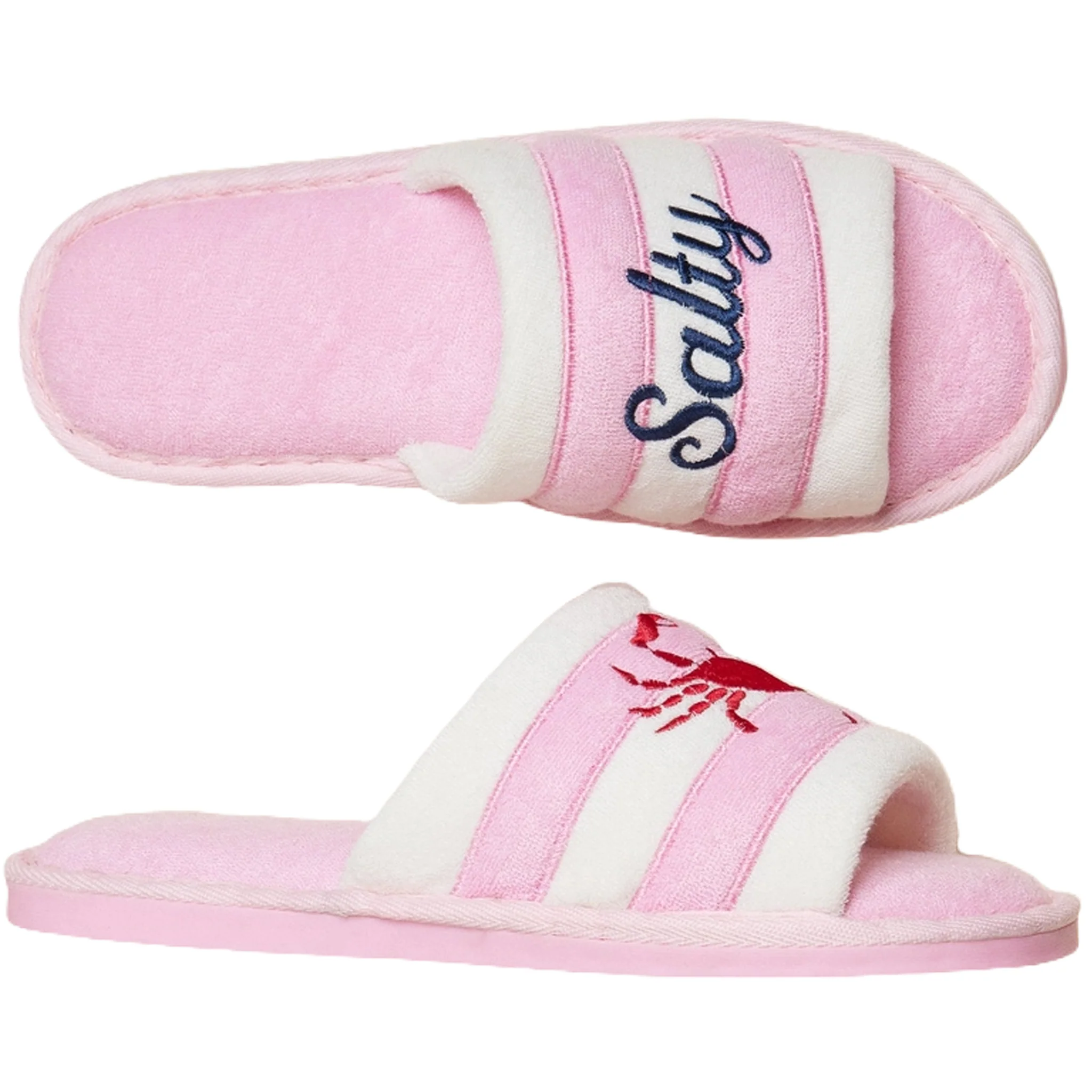 Salty Crab Embroidered Terry Slippers - Image 5
