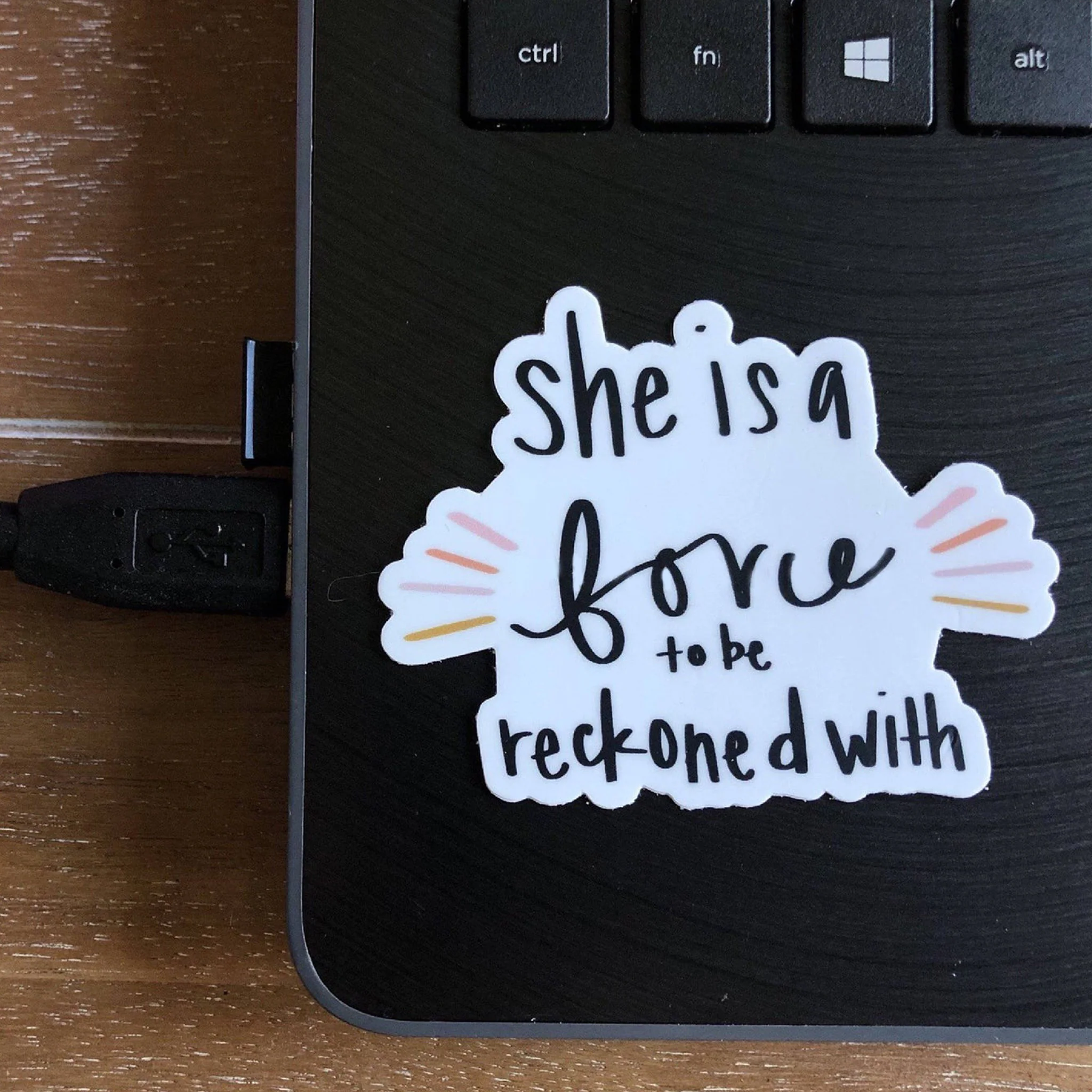 She Is A Force Vinyl Sticker - Image 2