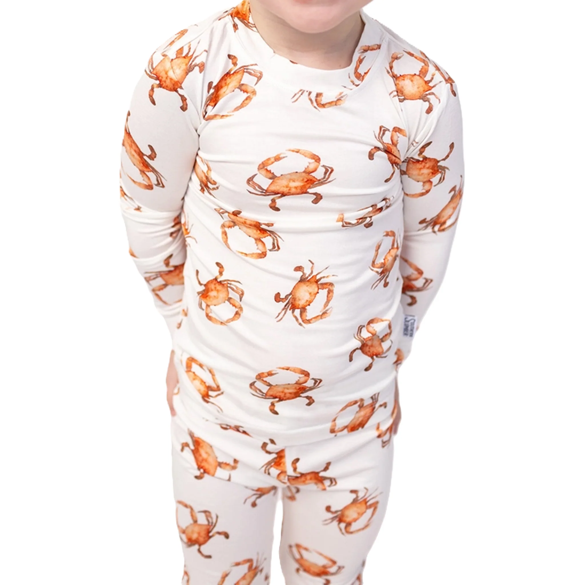 Steamed Crab 2 Piece Toddler Pajama Set - Bamboo - Image 2