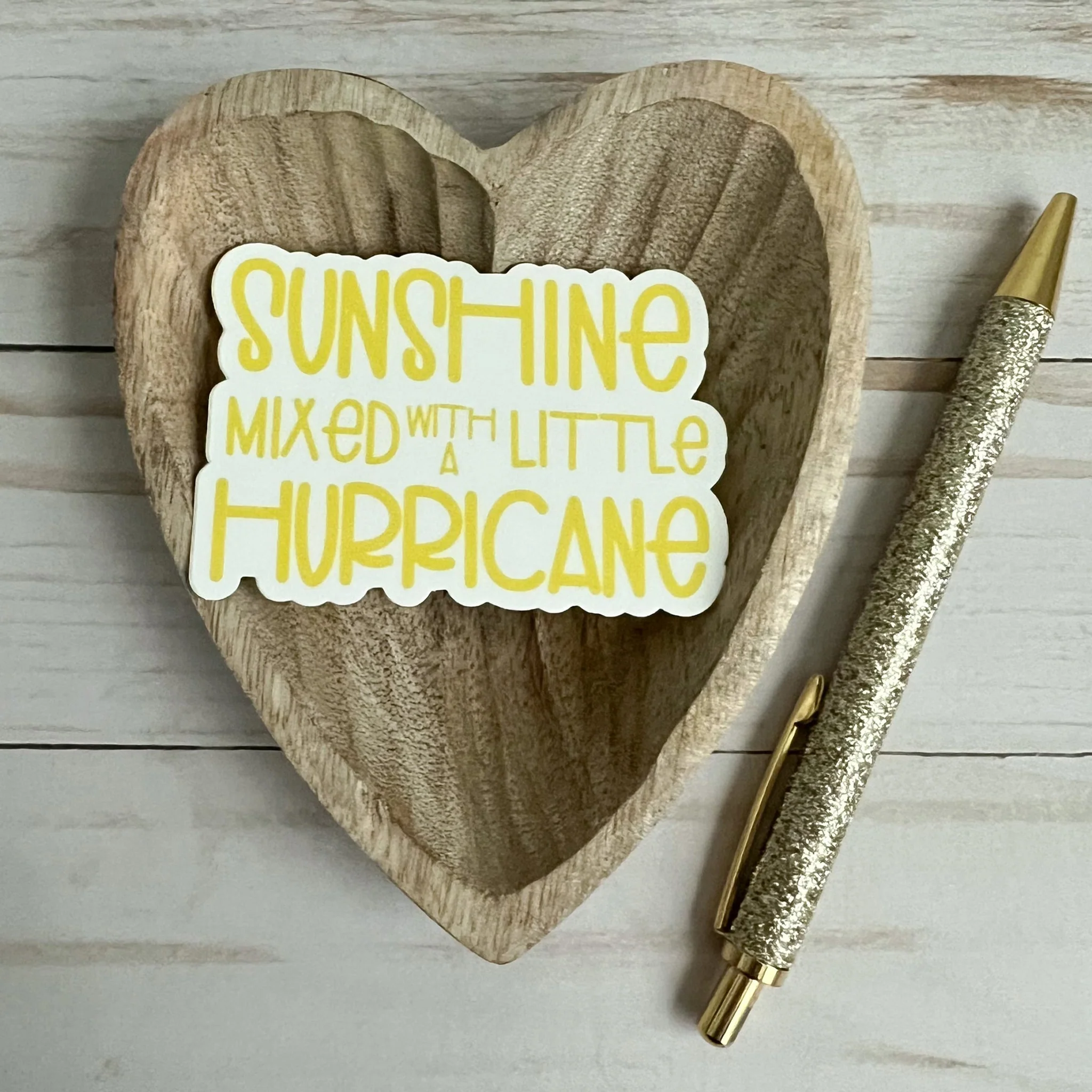 Sunshine Mixed With A Little Hurricane Vinyl Sticker - Image 3
