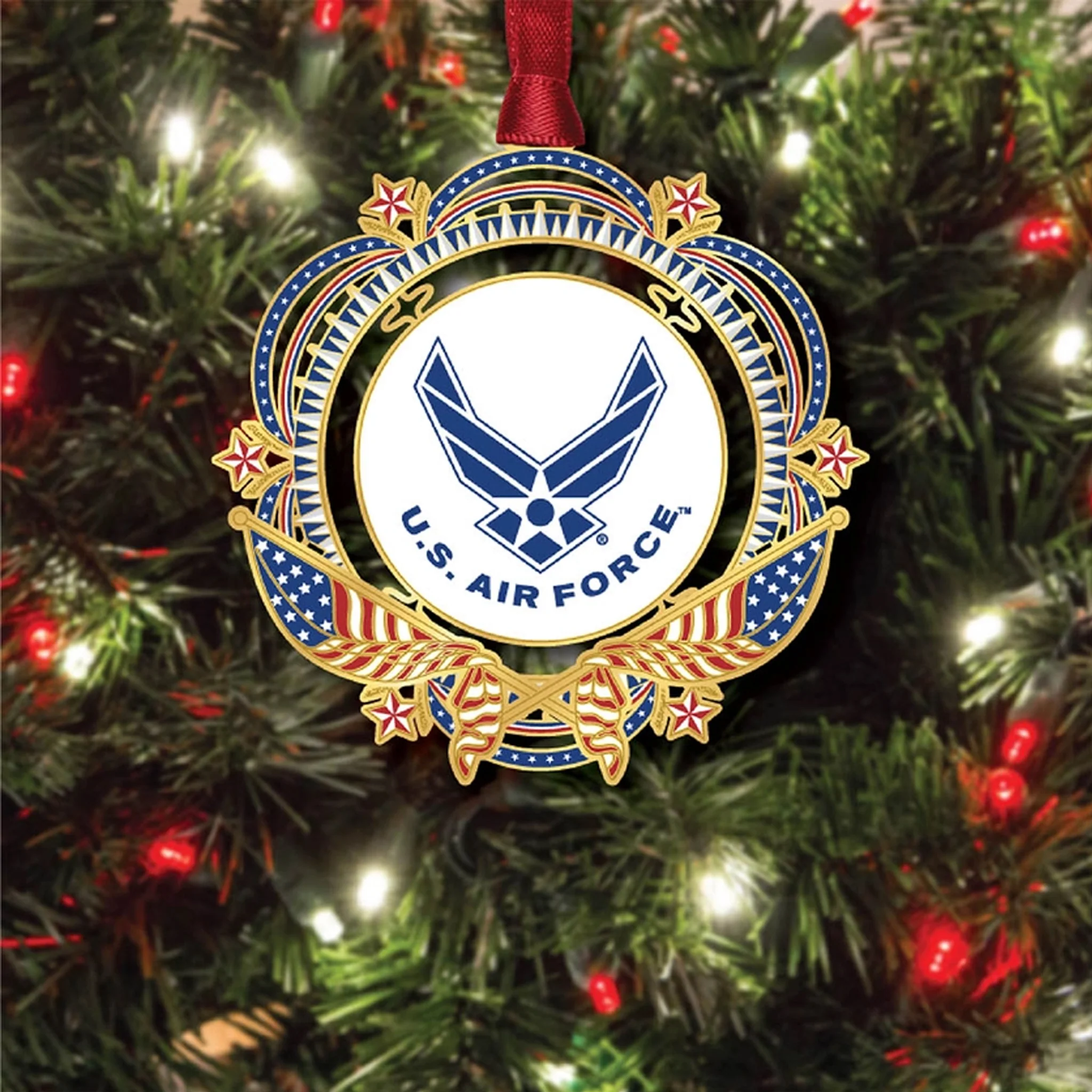 United States Air Force Patriotic Brass Ornament - Image 3