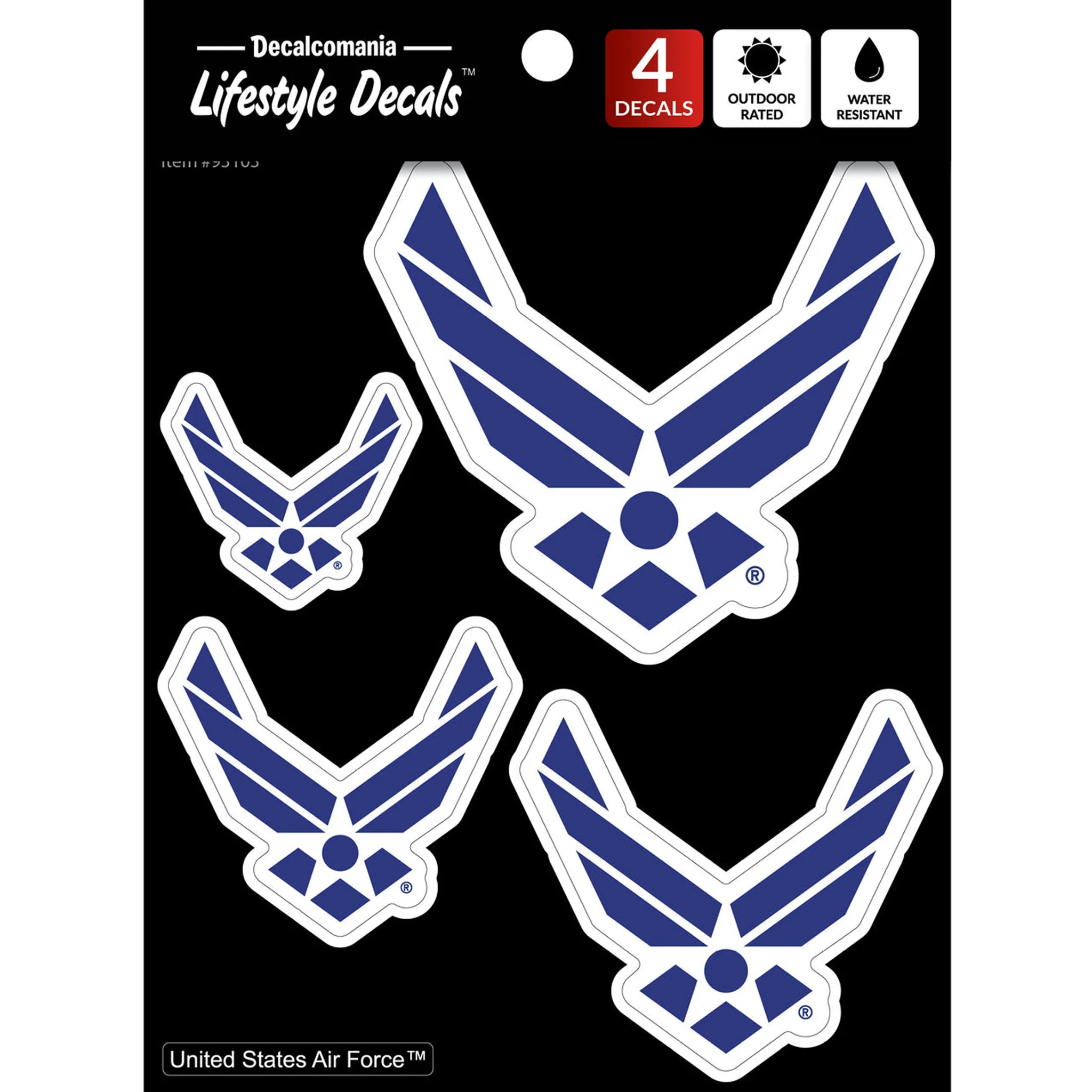 United States Air Force Set of 4 Vinyl Stickers - Image 2