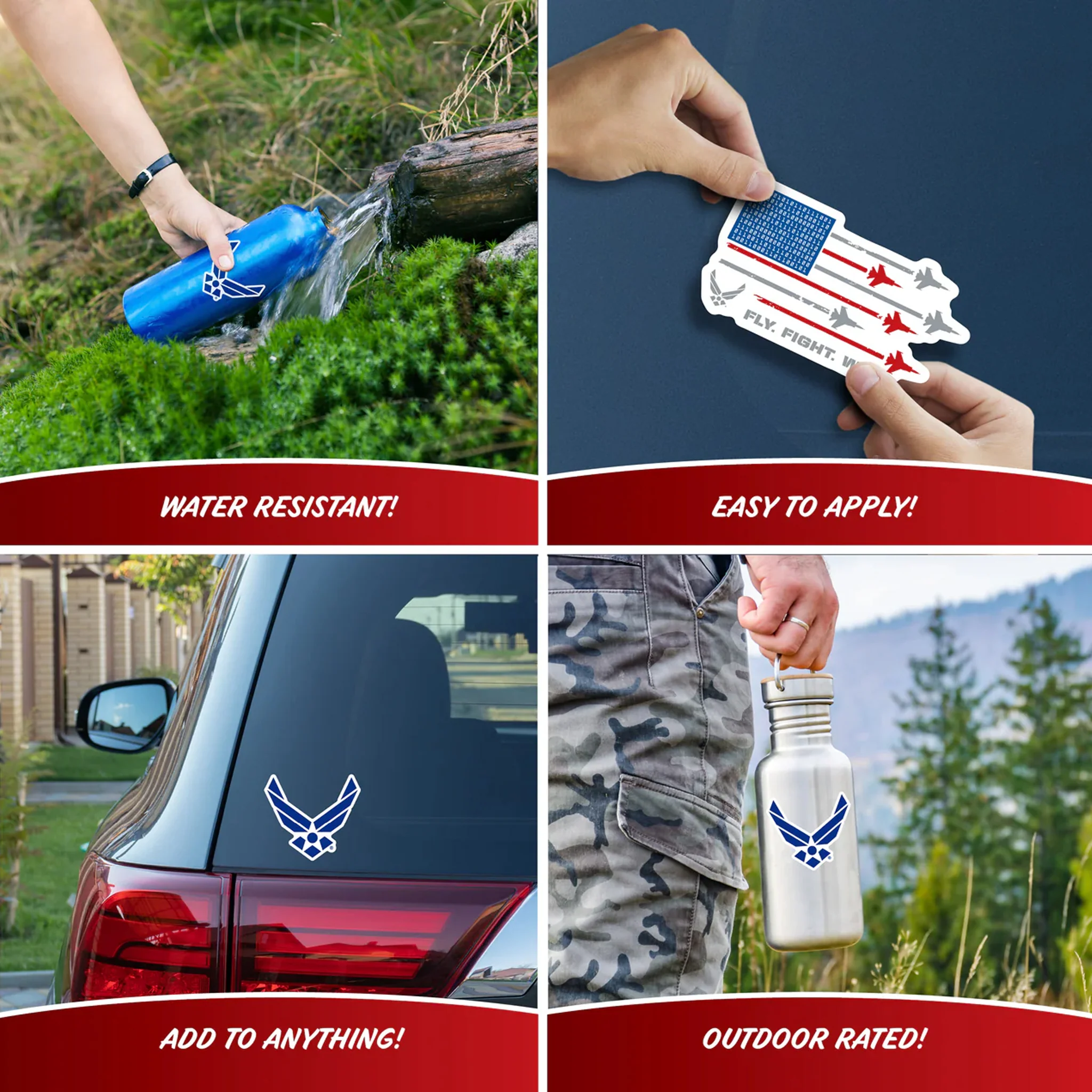 United States Air Force Veteran Set of 5 Vinyl Stickers - Image 4