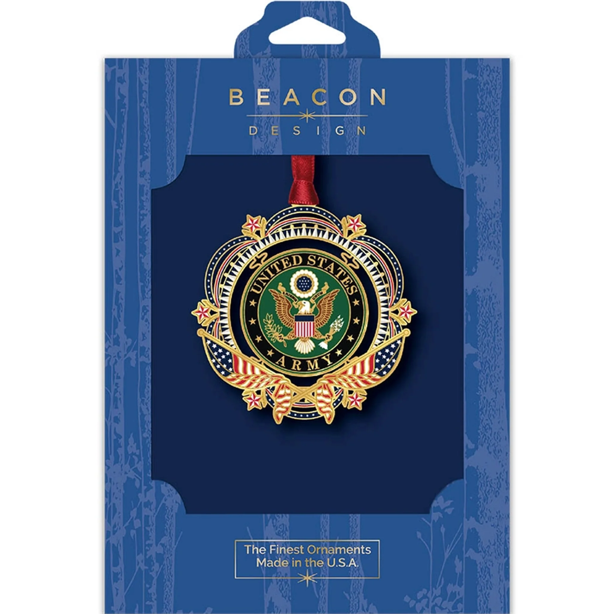 United States Army Patriotic Brass Ornament - Image 2